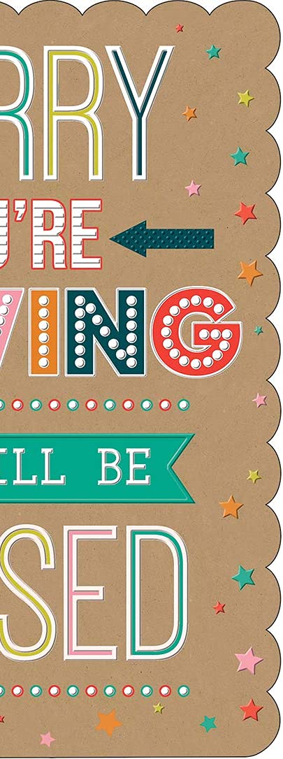 Piccadilly Greetings Modern Large Leaving/Farewell Greeting Card - Green | 12 x 9 Inches 3