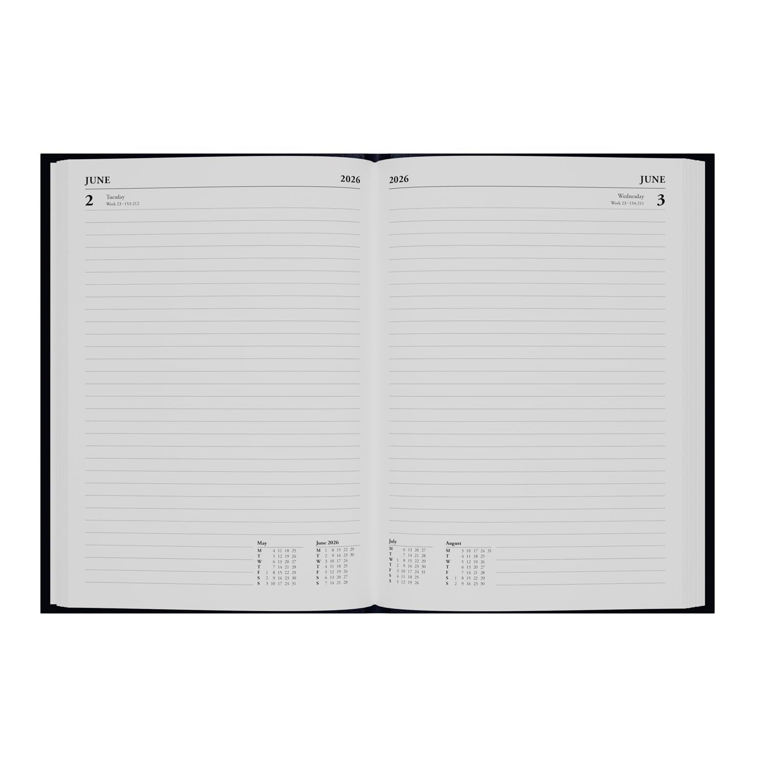 Collins Essential 2026 12 Month Day-To-Page Appointment Book Planner | A5 Brown Hard Cover