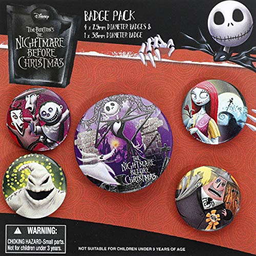 Pyramid International - Nightmare Before Christmas Characters Badge Set, Multi-Colour, 10 x 12.5 cm