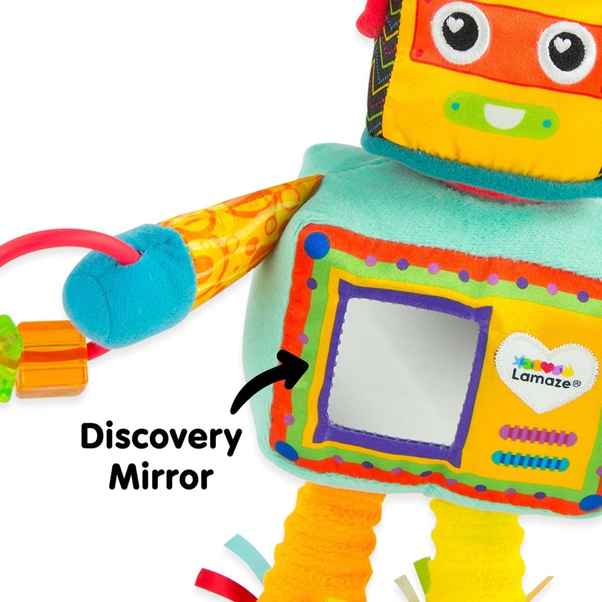 Lamaze Rusty the Robot - Sensory Toy for Babies 0-6 Months with Twistable Head & Clip 5