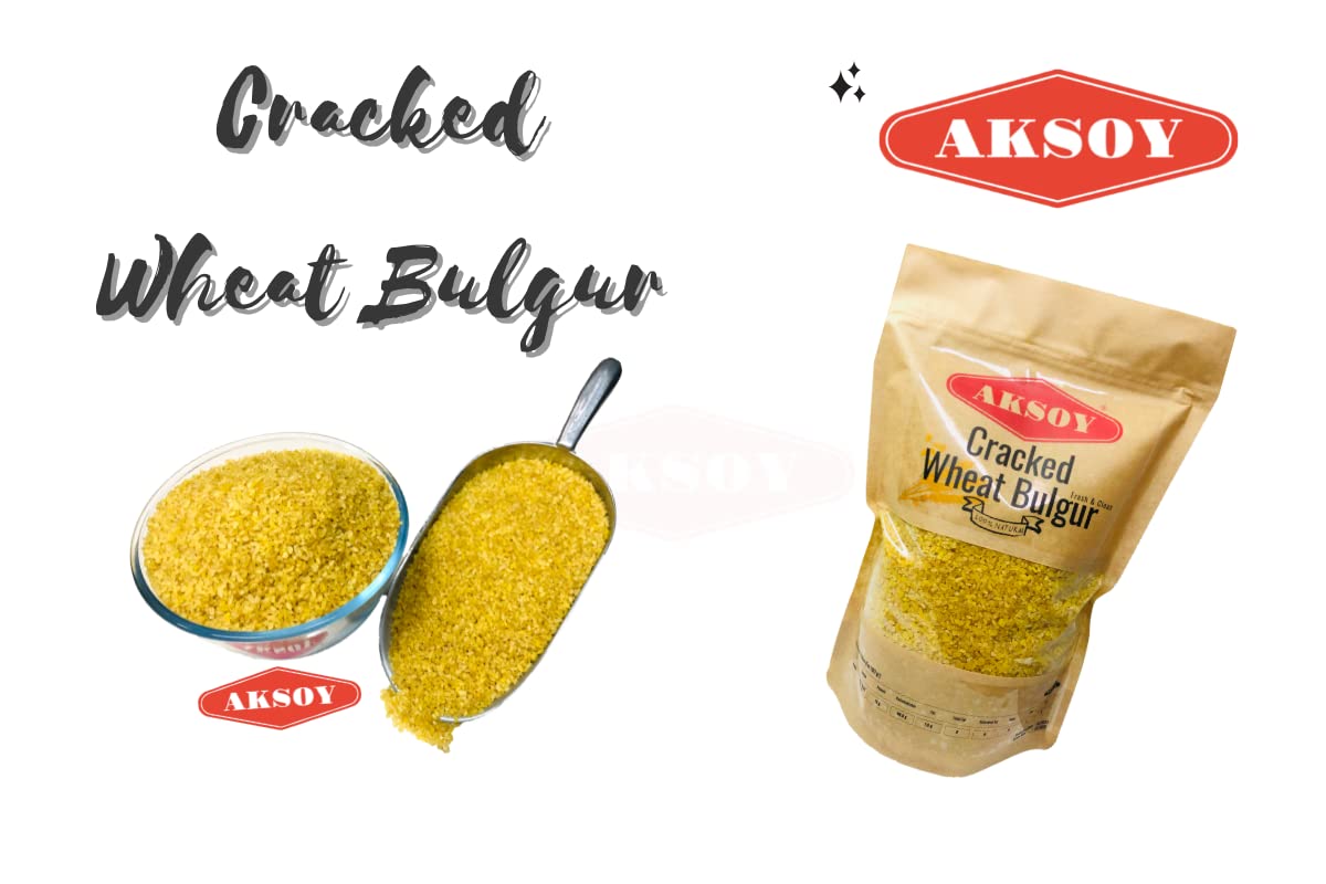 AKSOY Coarse Bulgur Wheat - 1KG Natural Whole Grain Cracked Wheat | Quick Cooking 4