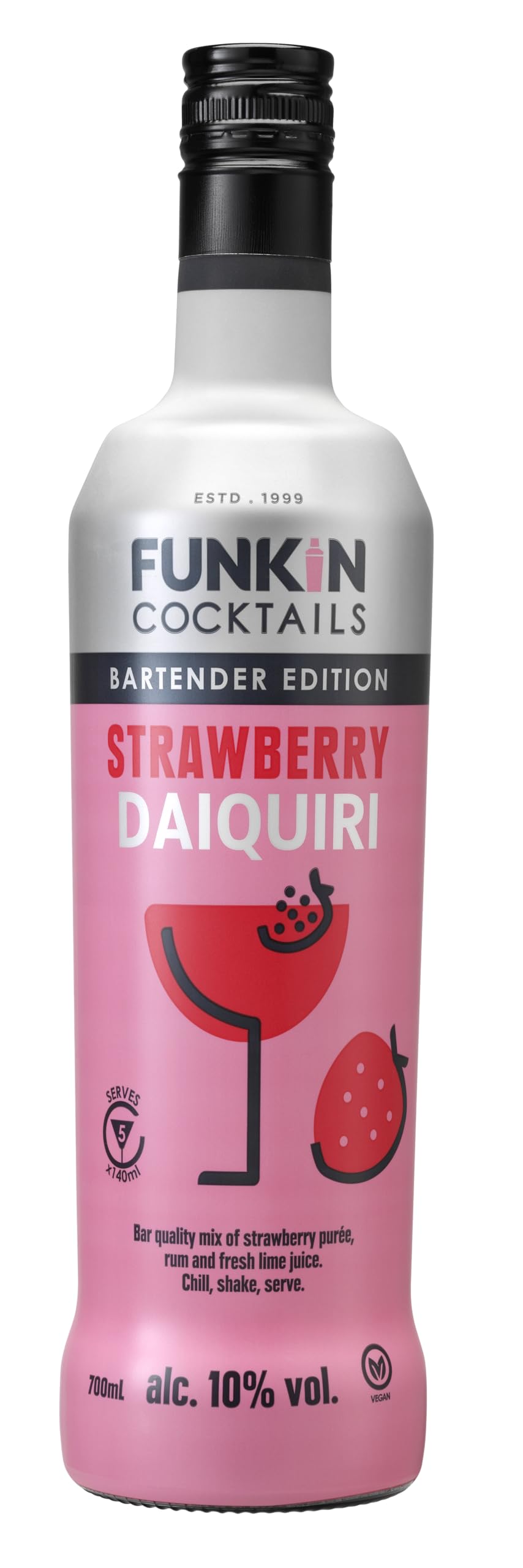 Funkin Strawberry Daiquiri Ready to Drink Cocktail | 10% ABV | 700 ml Bottle 1