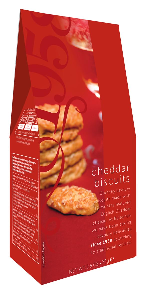 Buiteman Cheddar Biscuits - Made with Fully Cured Cheddar | 100g Pack