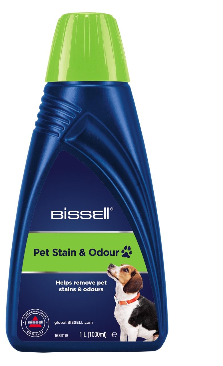 BISSELL Pet Stain & Odour Formula Carpet Cleaner Solution - 1L Concentrated, Fresh Scent
