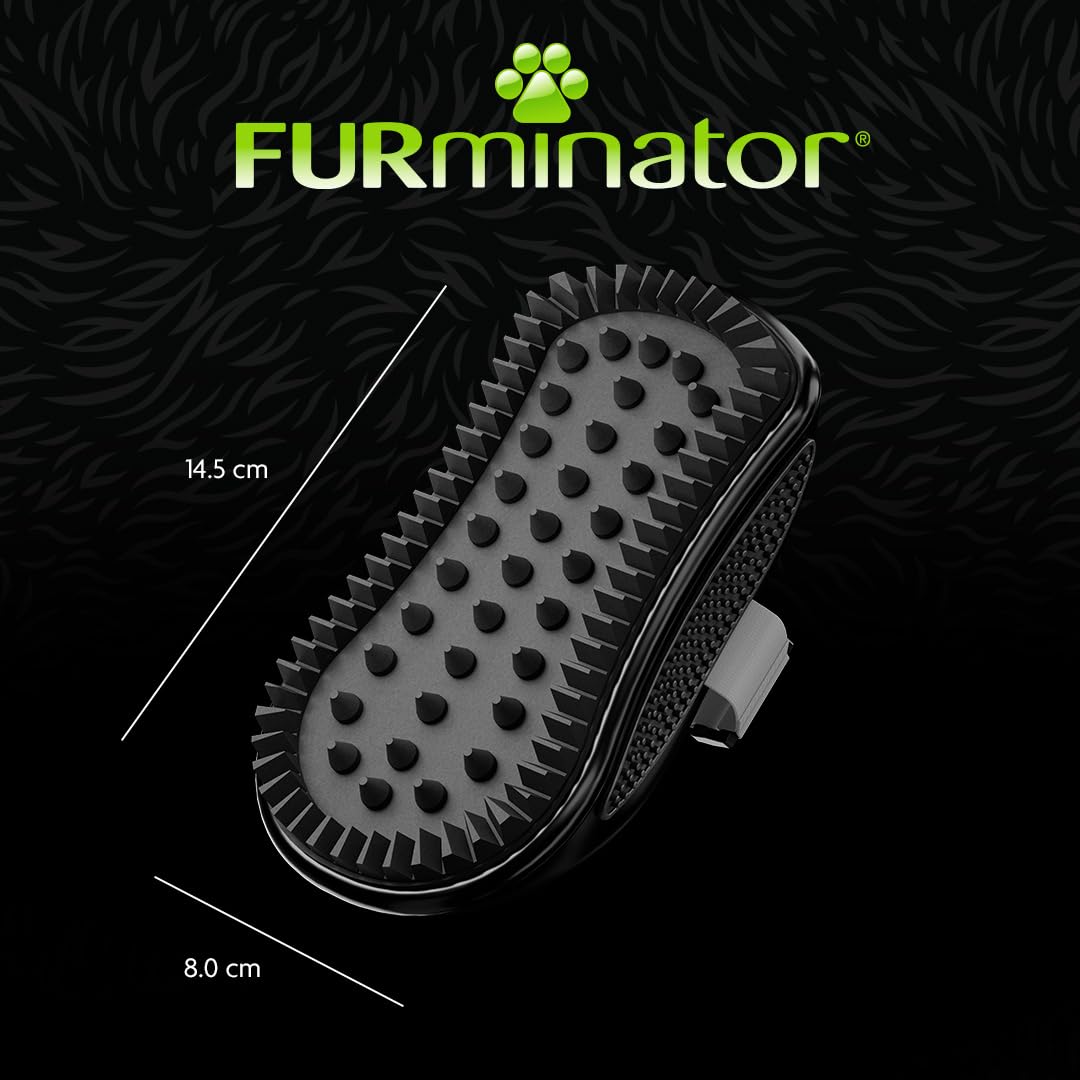 FURminator Curry Comb Large - Rubber Grooming Brush for Dogs & Horses, Removes Loose Hair & Dust, Massages Skin 5