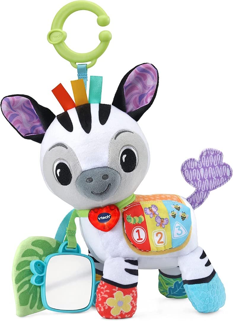 VTech Baby On-the-Go Soft Zebra - Interactive Sensory Toy with Lights, Music & Sounds for 3+ Months 5