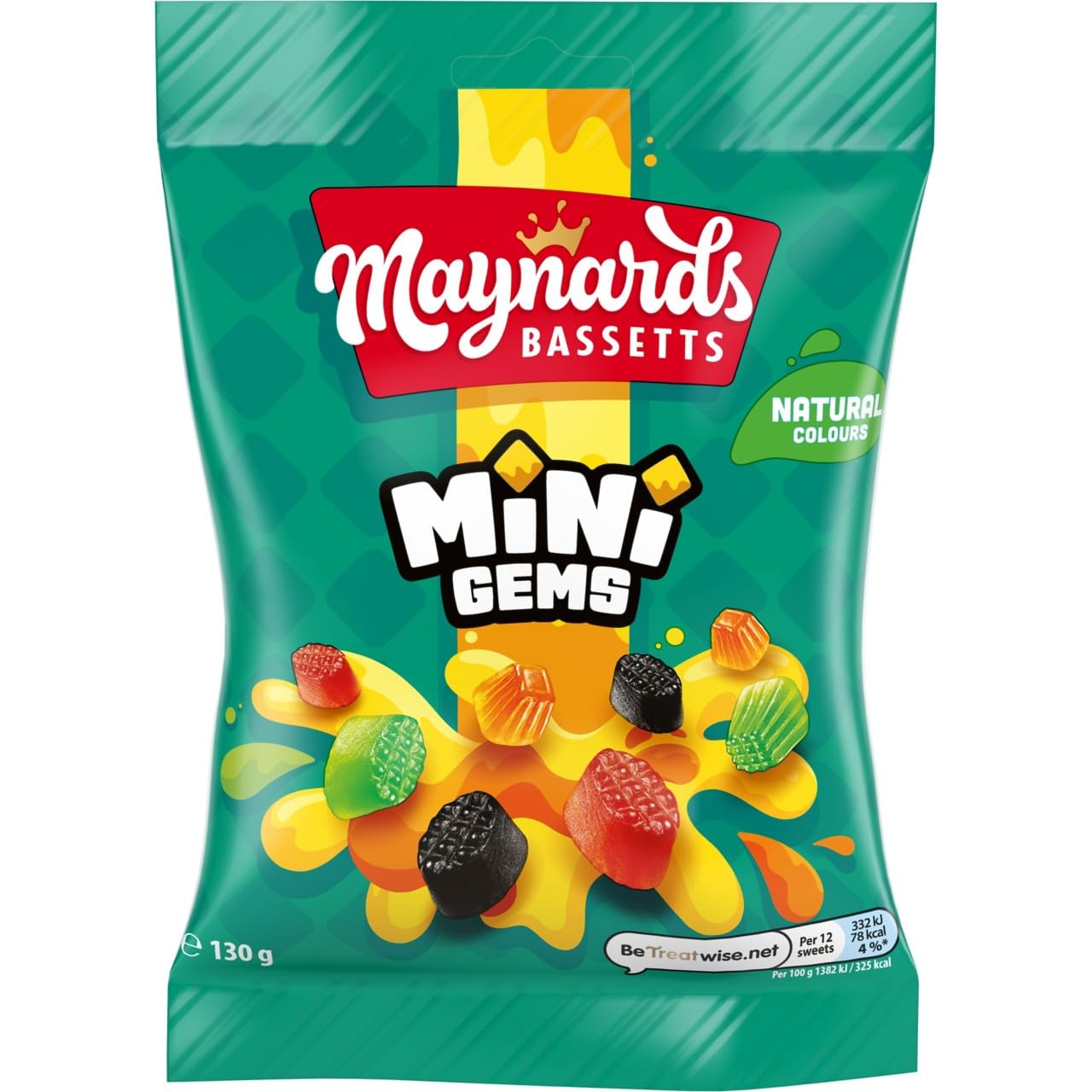 Maynards Bassetts Minigems Sweets Bag - Assorted Fruity Jelly Sweets | 130 g 1