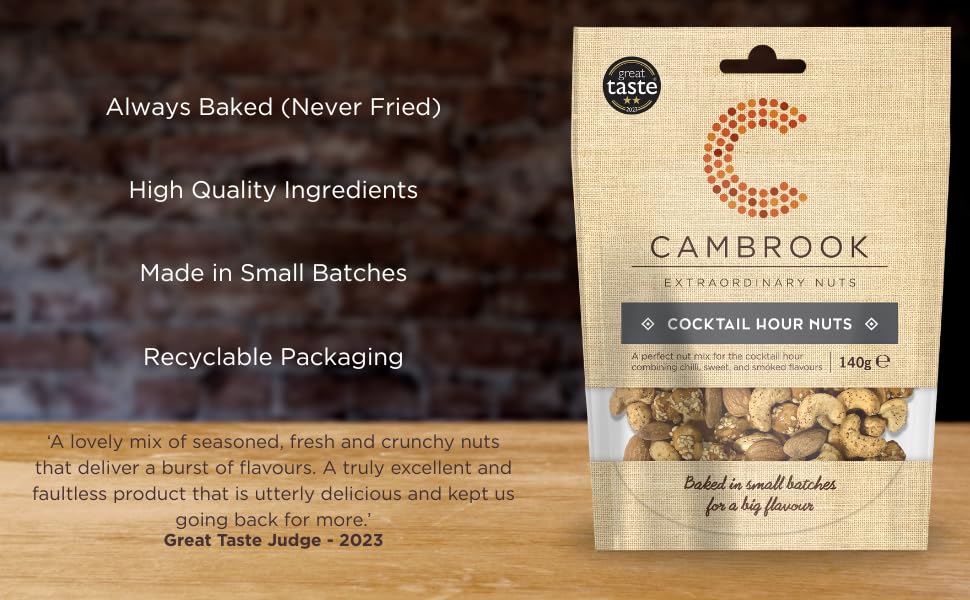Cambrook Extraordinary Nuts - Cocktail Hour Mixed Nuts, Spicy, Smoky & Caramelised | 140g 2