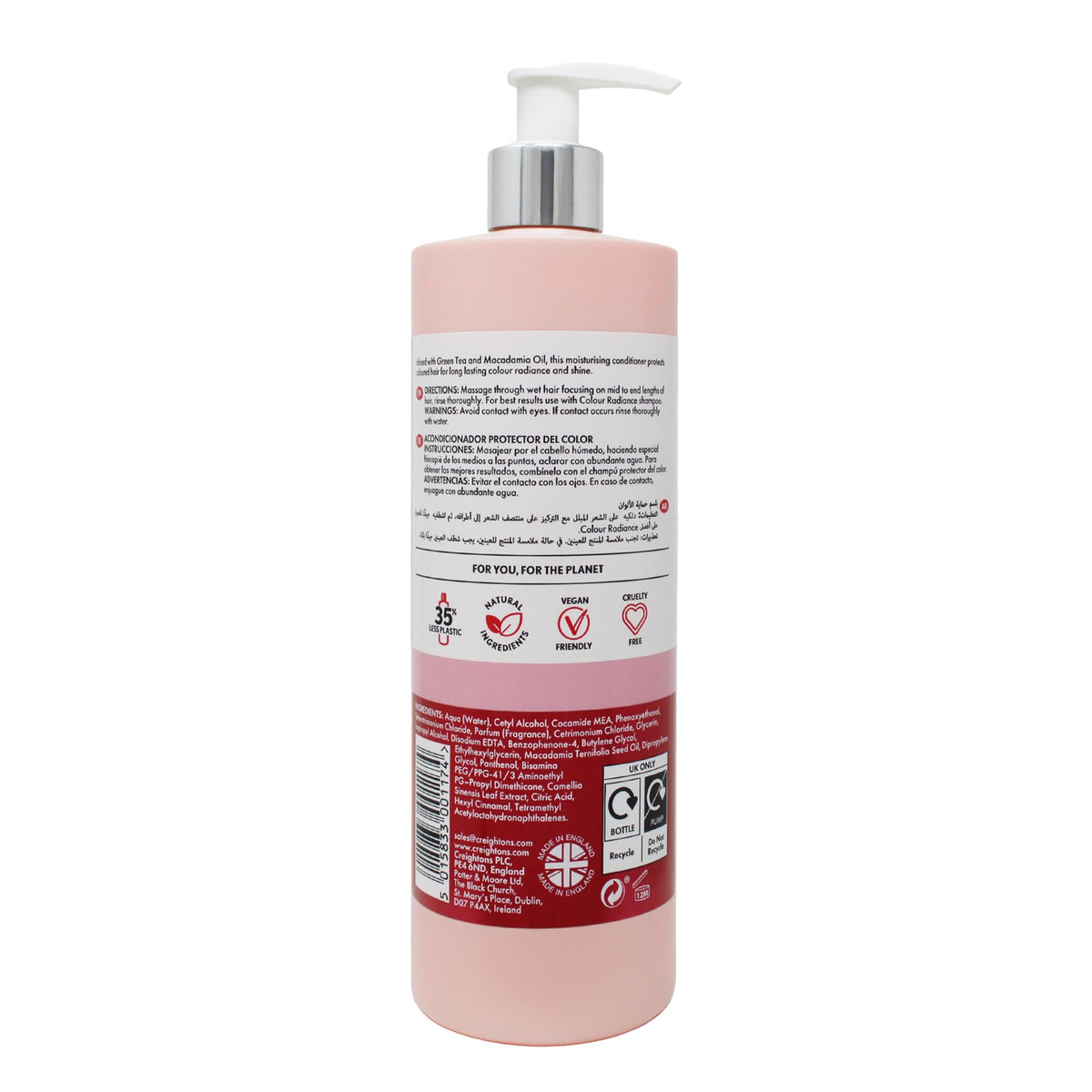 Creightons Colour Radiance Conditioner - 500 ml | Colour Protect & Moisturising | Green Tea & Macadamia Oil