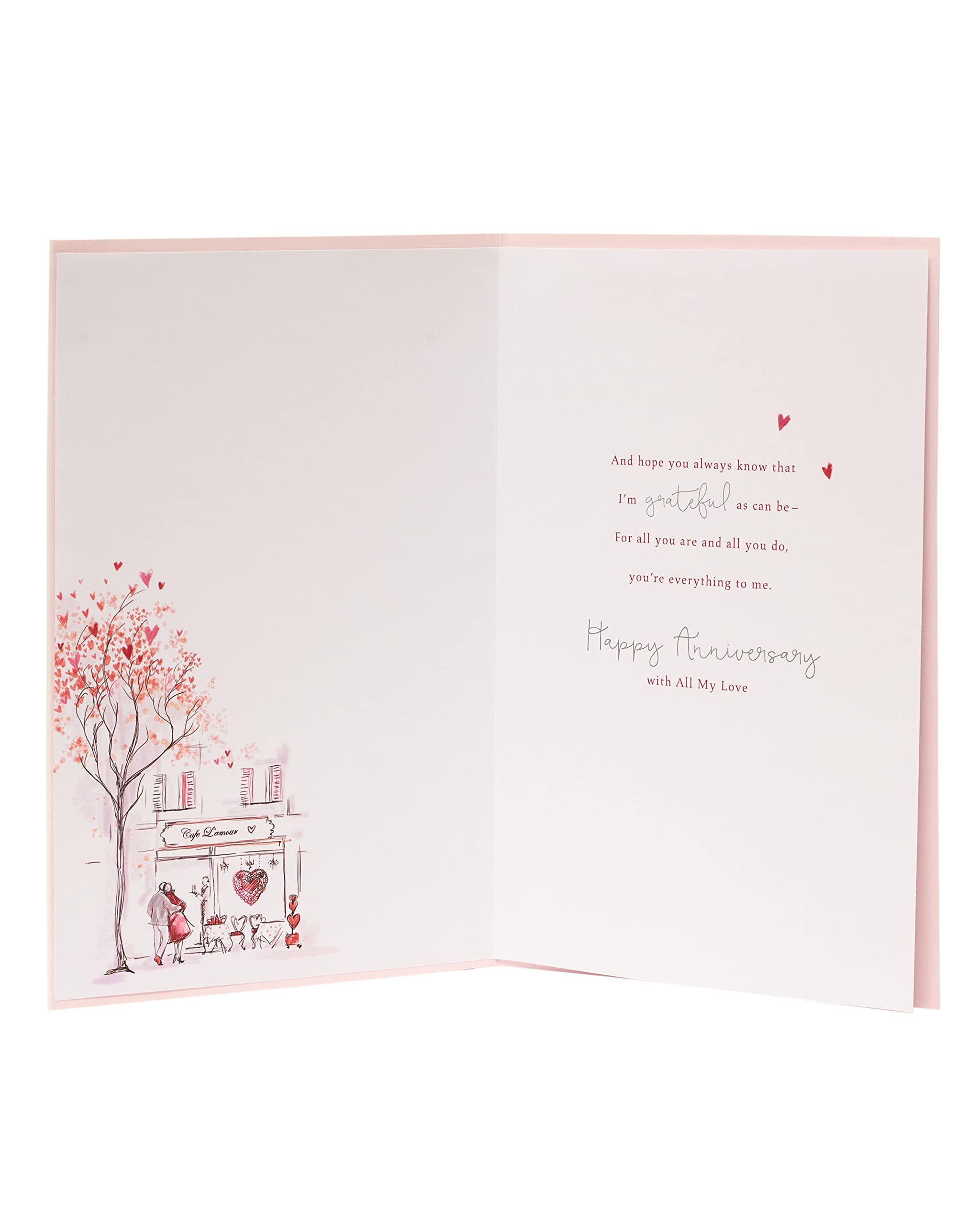 UK Greetings Anniversary Card for Wife | Heartfelt Design with Red Foil & Bow | FSC Certified
