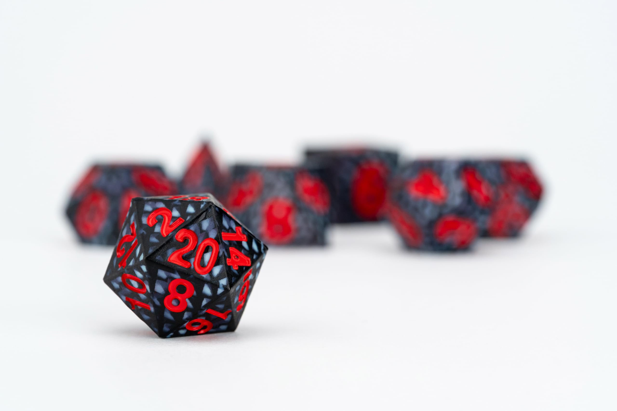 Metallic Dice Games Dragon Storm Black Dragon Scales Liquid Core Dice Set 3