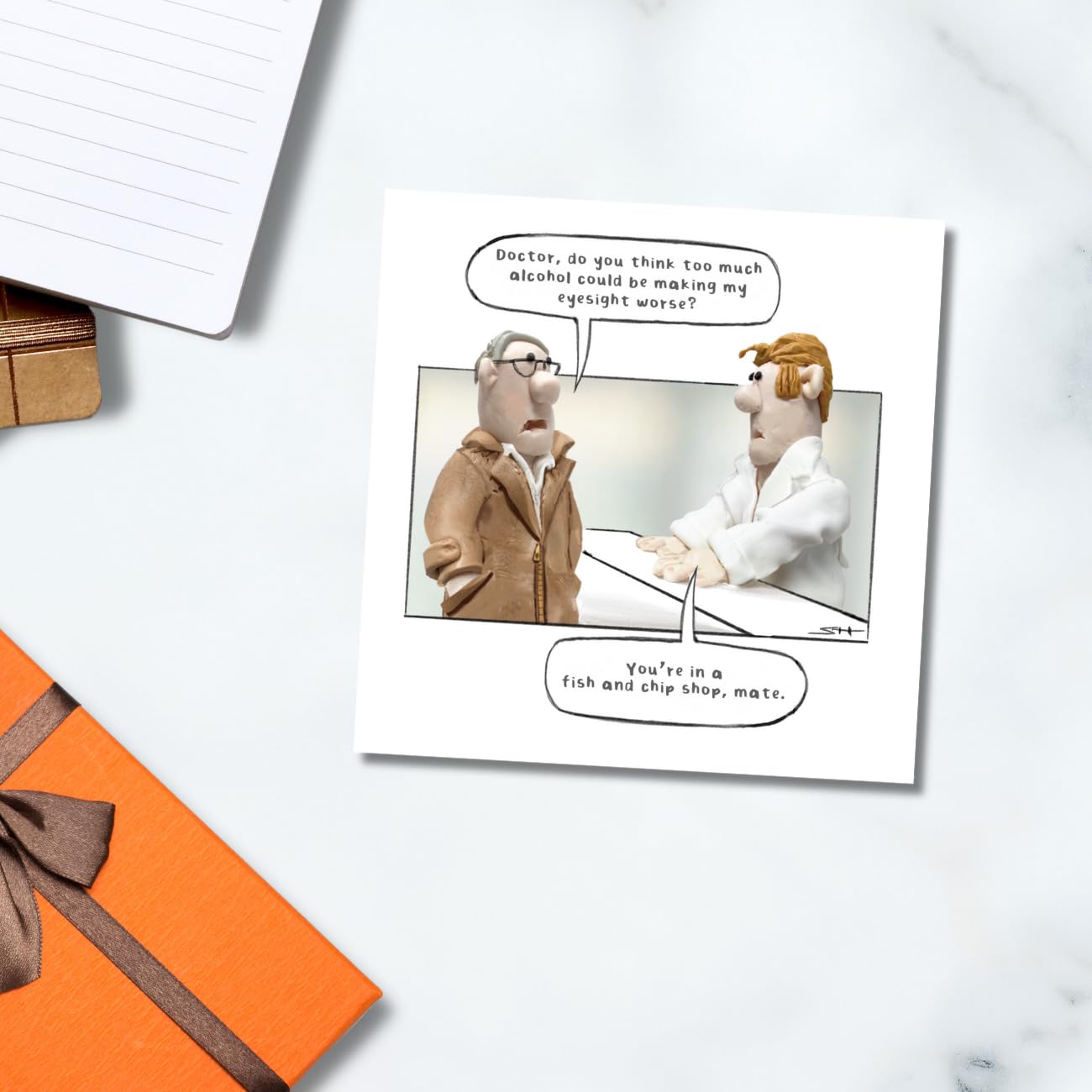 Emotional Rescue Funny Birthday Card for Him - Model Family Range | 6 x 6 inches