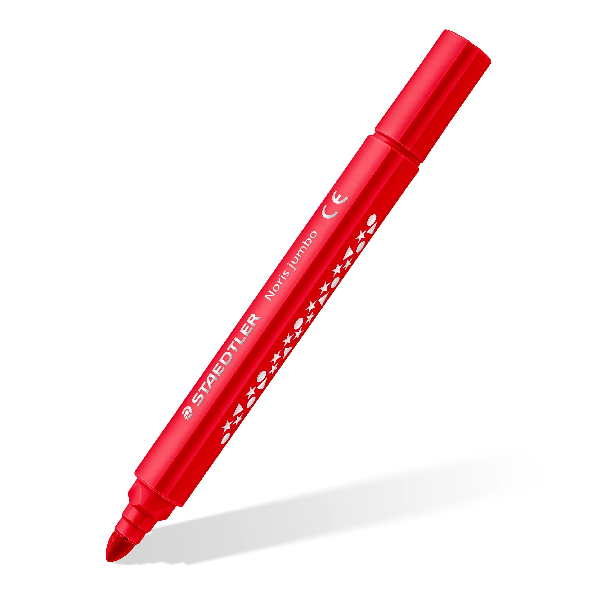 STAEDTLER Noris Jumbo Colouring Markers - Chunky Triangular Pen for Toddlers | Pack of 10 Assorted Colours