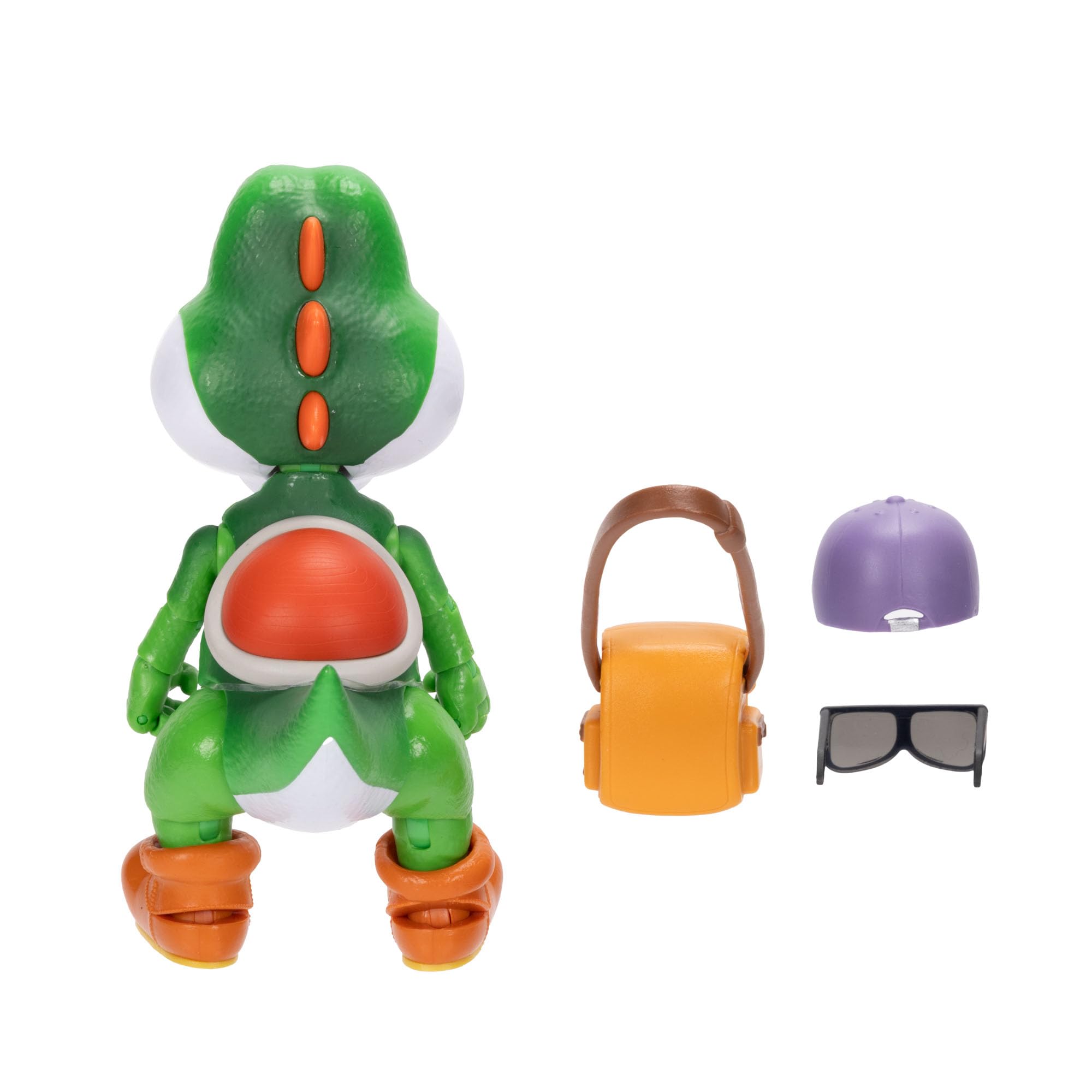 Jakks Pacific Super Mario Galaxy Movie Yoshi 5' Action Figure with Cap, Sunglasses & Satchel 9