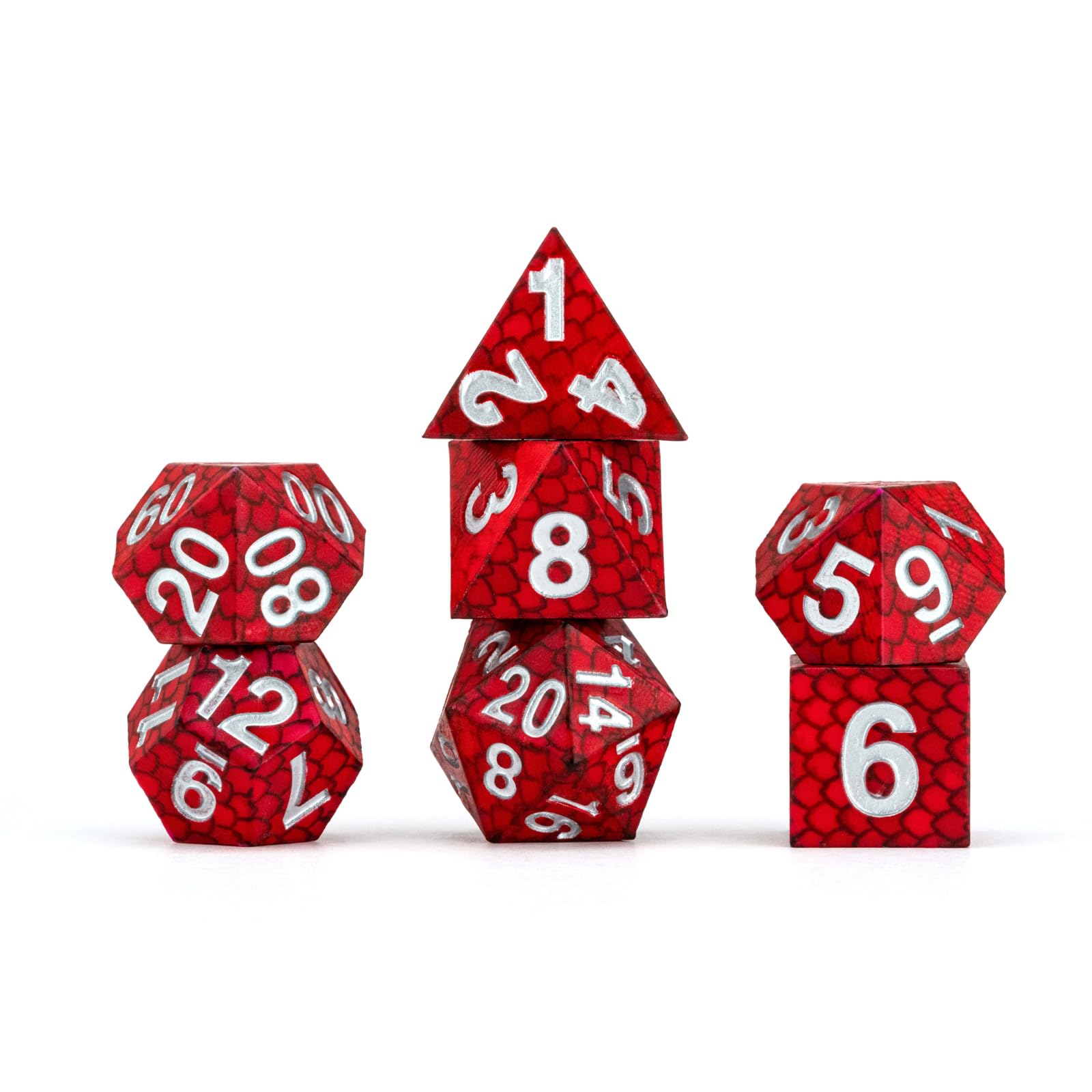 Metallic Dice Games Dragon Storm Red Dragon Scales Silicone Dice Set