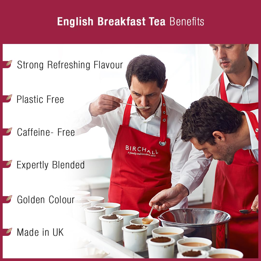 Birchall English Breakfast Tea Bags, 100% Fairtrade, Hand-Picked Black Tea from East Africa