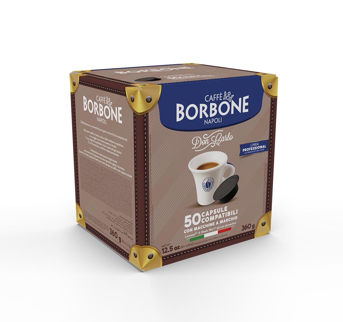 Caffè Borbone Don Carlo Light Coffee Blend - 50% Less Caffeine - 50 Capsules - Compatible with Lavazza® A Modo Mio® Machines 3