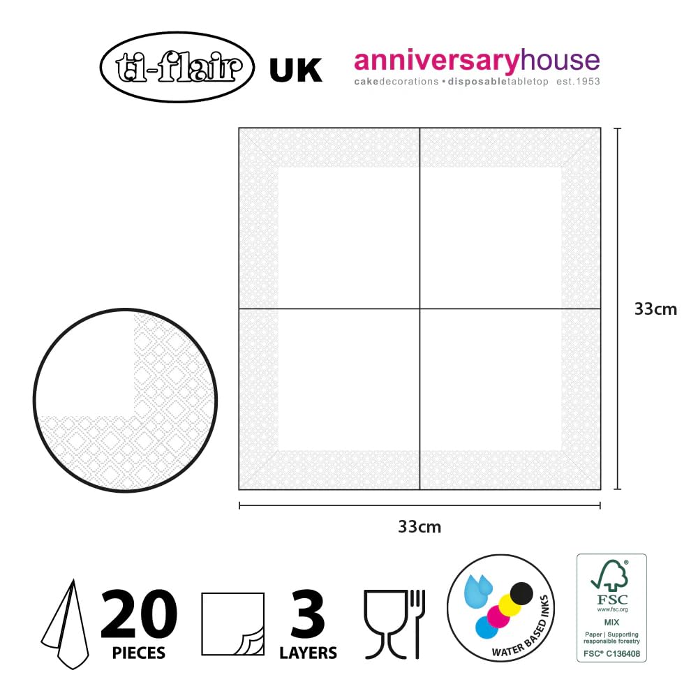 Jet Paper Robin Birds and Poppy Flowers 3-Ply Napkin 33 cm