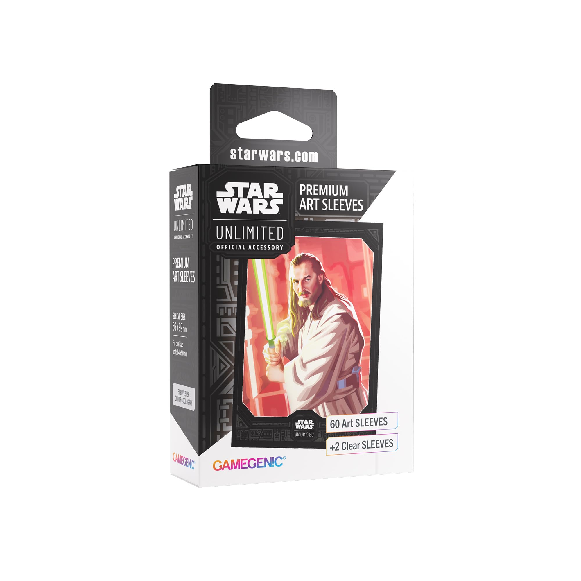 Gamegenic Star Wars: Unlimited Premium Art Sleeves Set 5 - Qui-Gon Jinn | 66x92mm | 62 Count