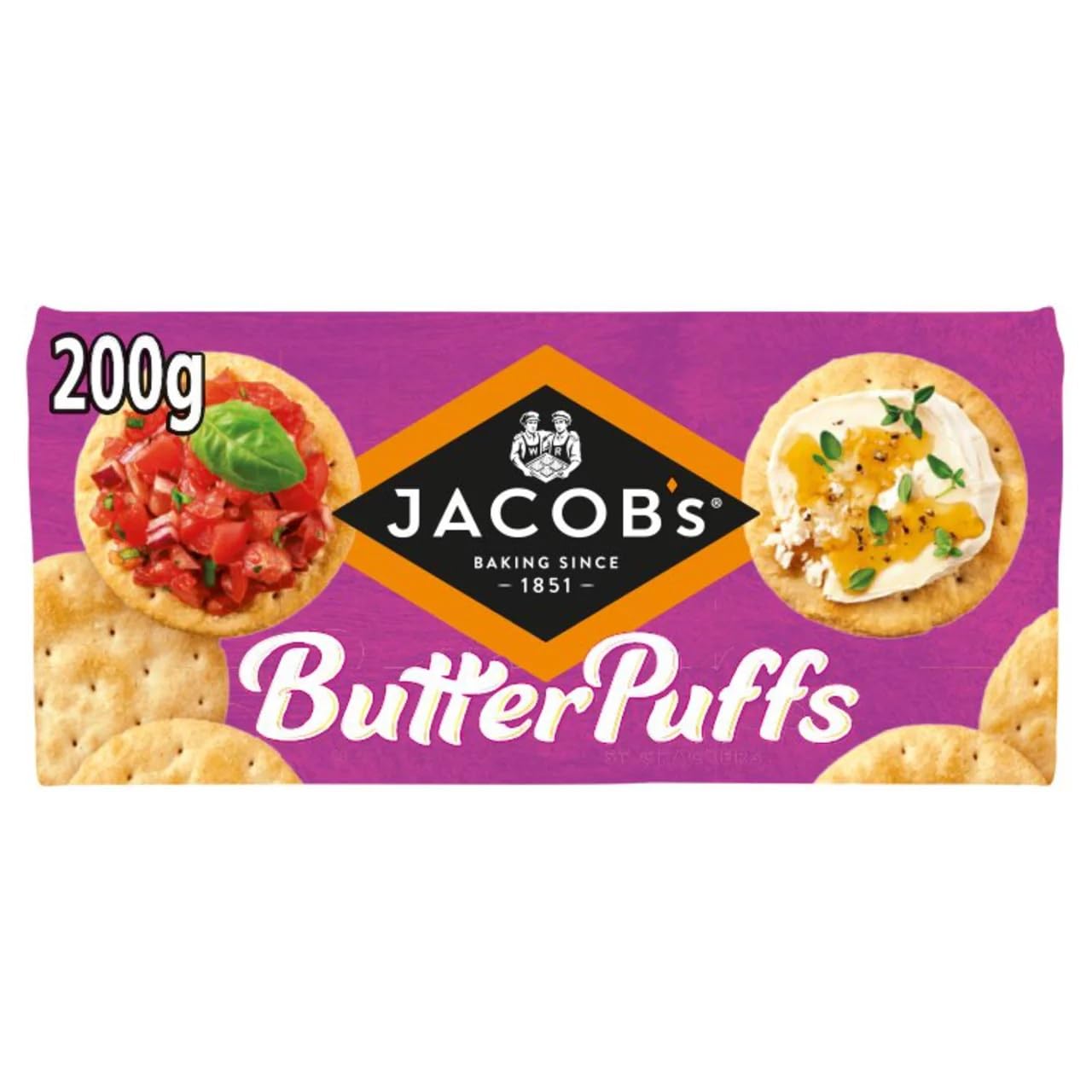JACOB'S Butter Puffs Crackers - Light & Flaky Pastry Style Biscuit | 200g Pack 1