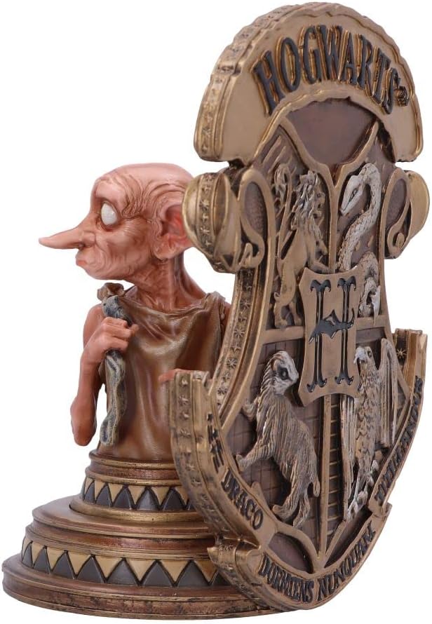 Nemesis Now Officially Licensed Harry Potter Dobby Bookend, Gold, 20cm