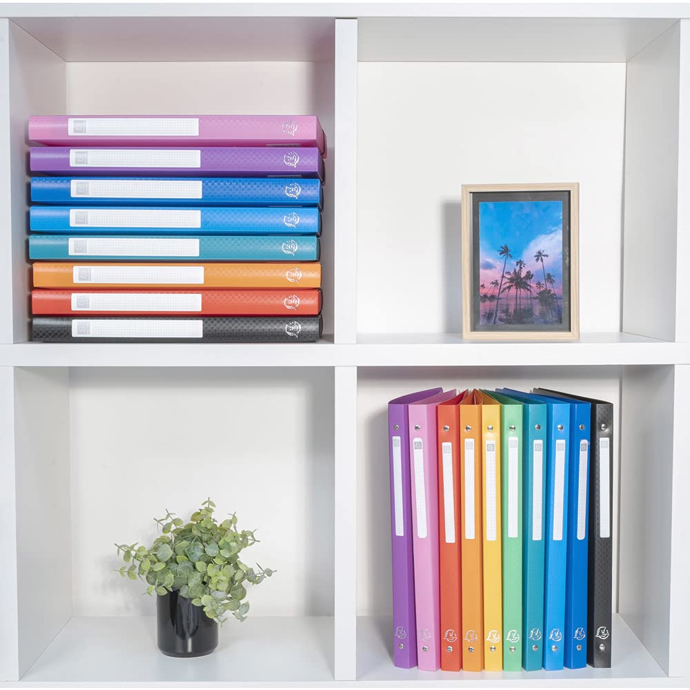Exacompta O-Ring Binder - Flexible PP Cover | A4 | 4 Round Rings 15mm | Black 7