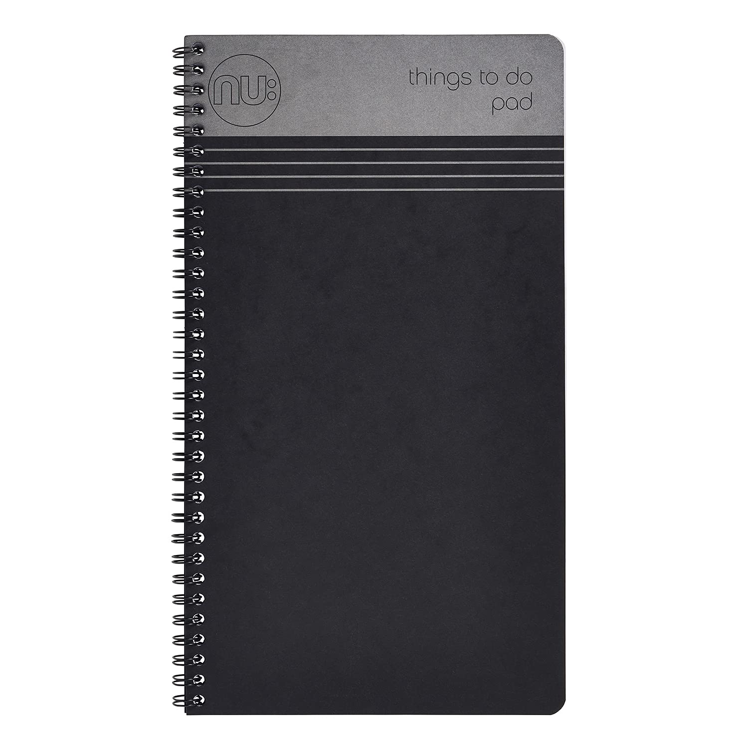nu: Craze Cloud Things to Do Pad - Wirebound Notebook | 80gsm FSC Paper | Black Soft Cover