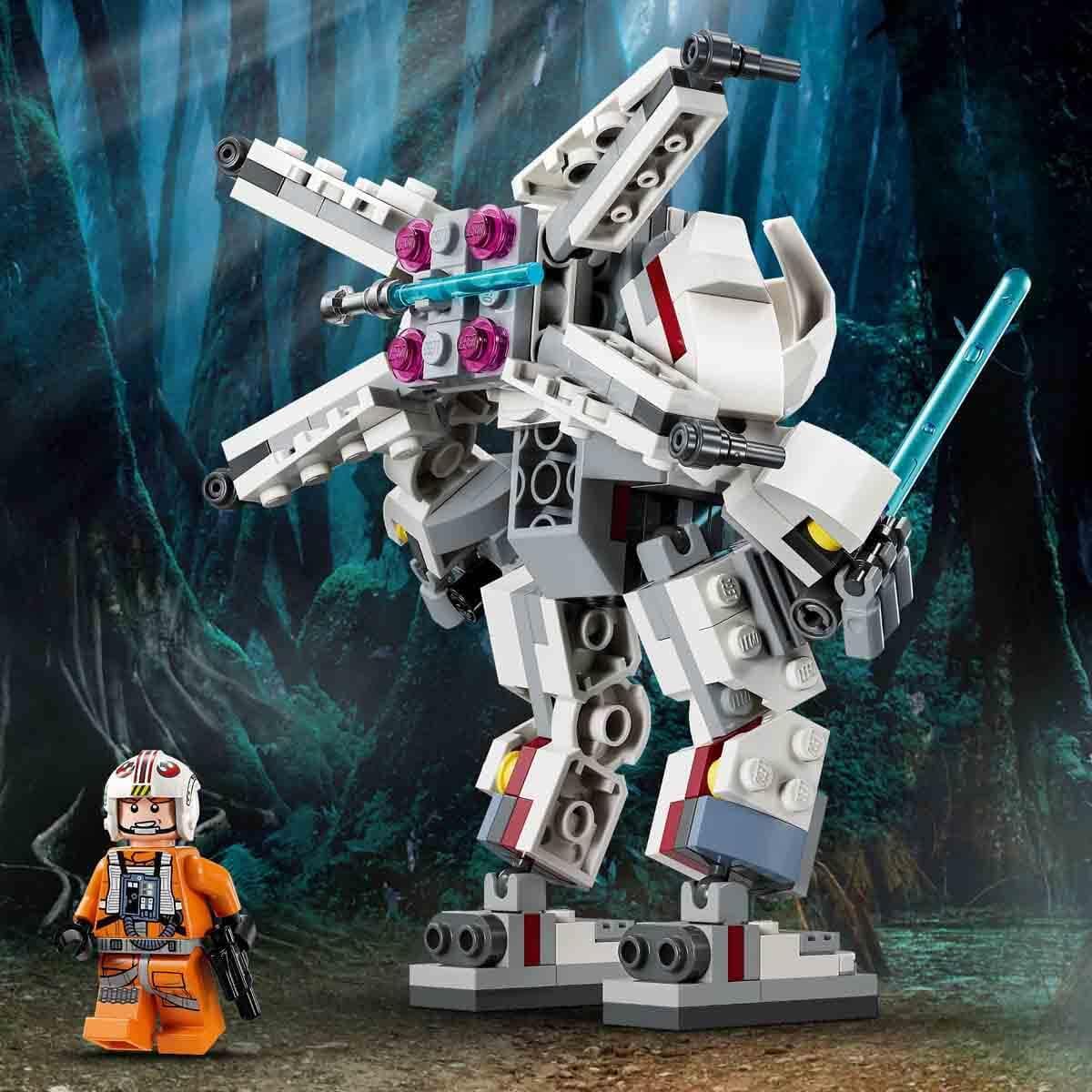 LEGO Star Wars Luke Skywalker X-Wing Mech Building Set - Posable Action Figure with Lightsaber for Kids 6+ 2