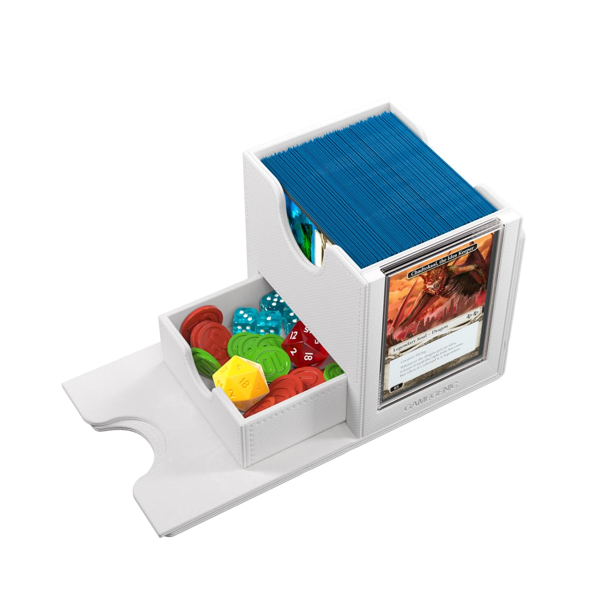 Gamegenic Sidekick Pro 100+ XL Deck Box - White | Armorfyber Exterior | Convertible System 5