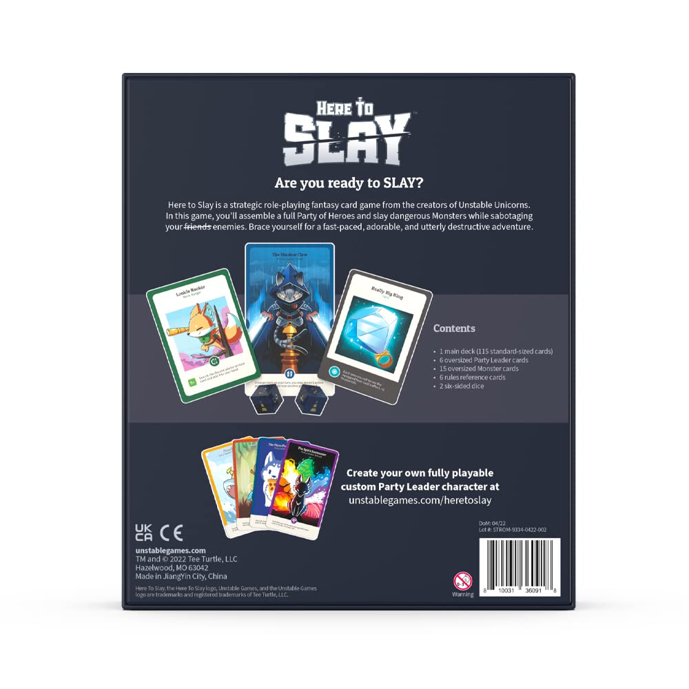 Unstable Games Here to Slay Fantasy Strategy Card Game | Ages 10+ | 2-6 Players | 15-90 Min 4