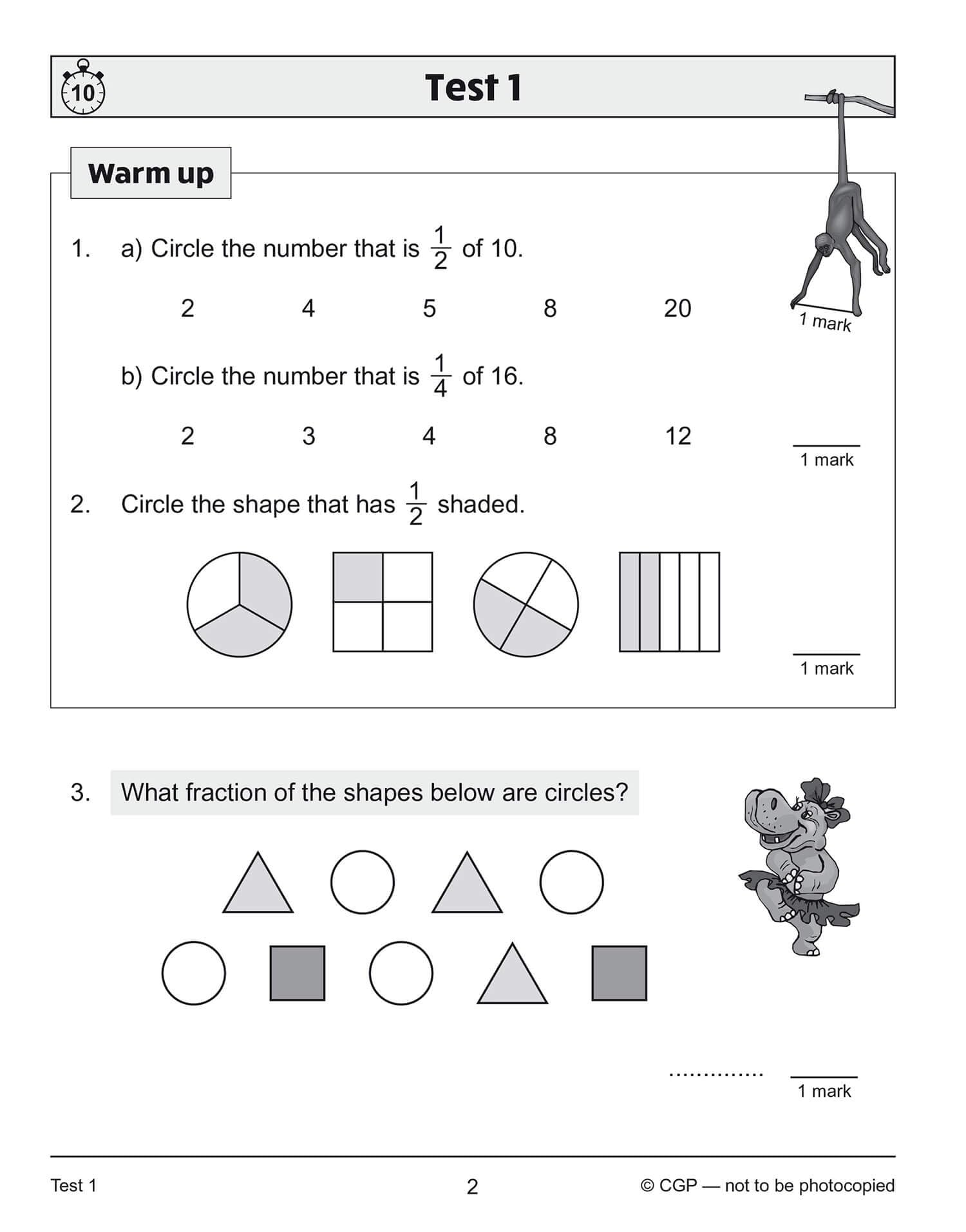 CGP Books New KS2 Maths 10-Minute Tests: Fractions & Decimals - Year 4 | Ages 8-9 | 32 Pages