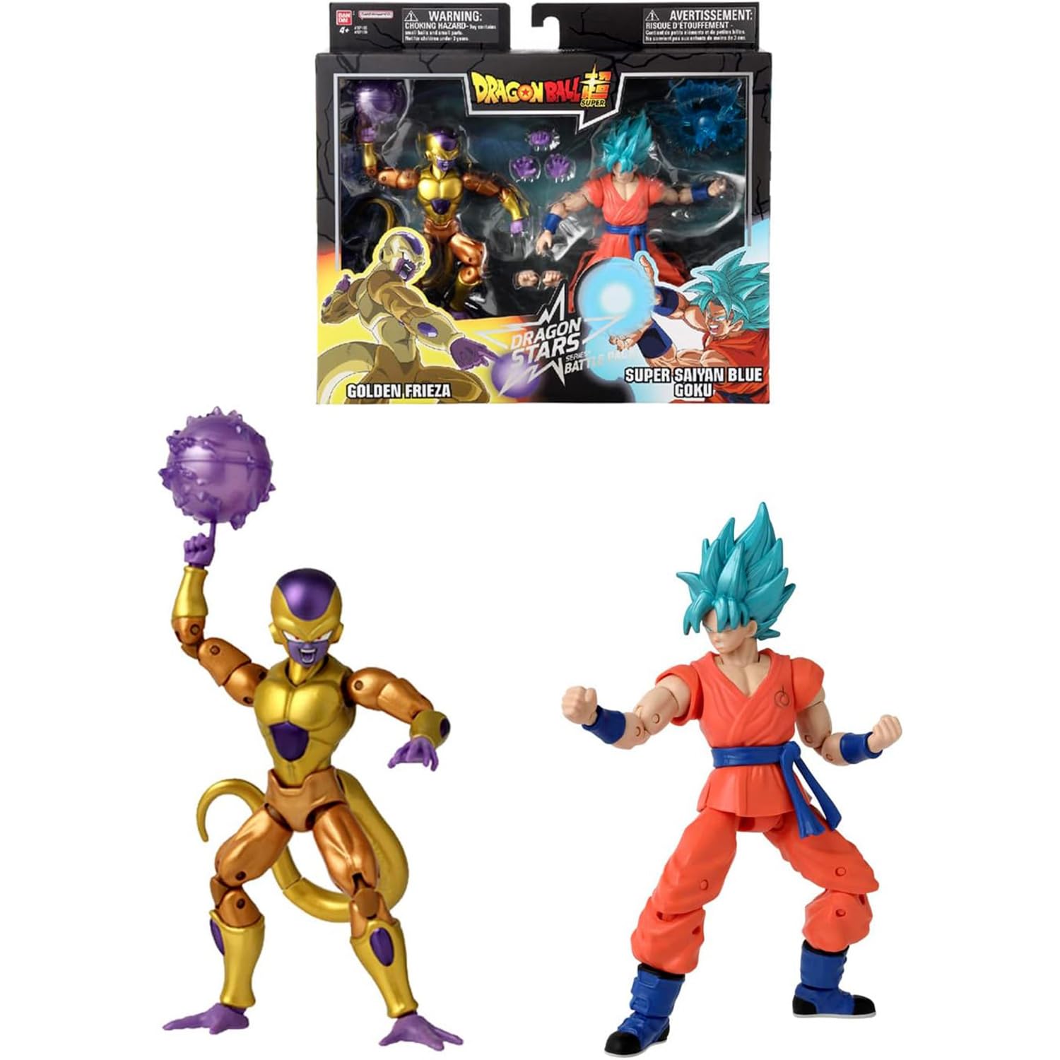 BANDAI Dragon Stars Dragon Ball Super Action Figures - 17 cm Super Saiyan Blue Goku vs Golden Frieza Battle Pack