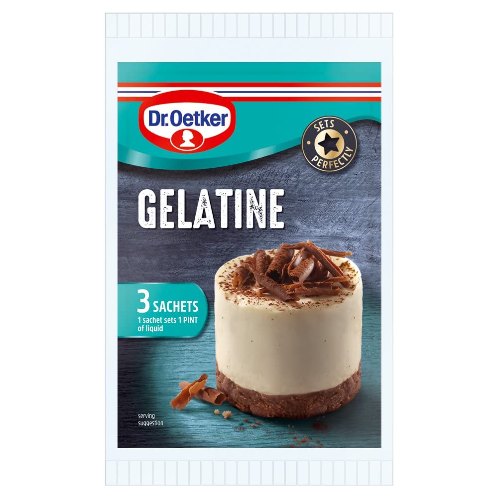 Dr. Oetker Gelatine Sachets, 3 x 12g - Powdered Beef Gelatine Setting Agent