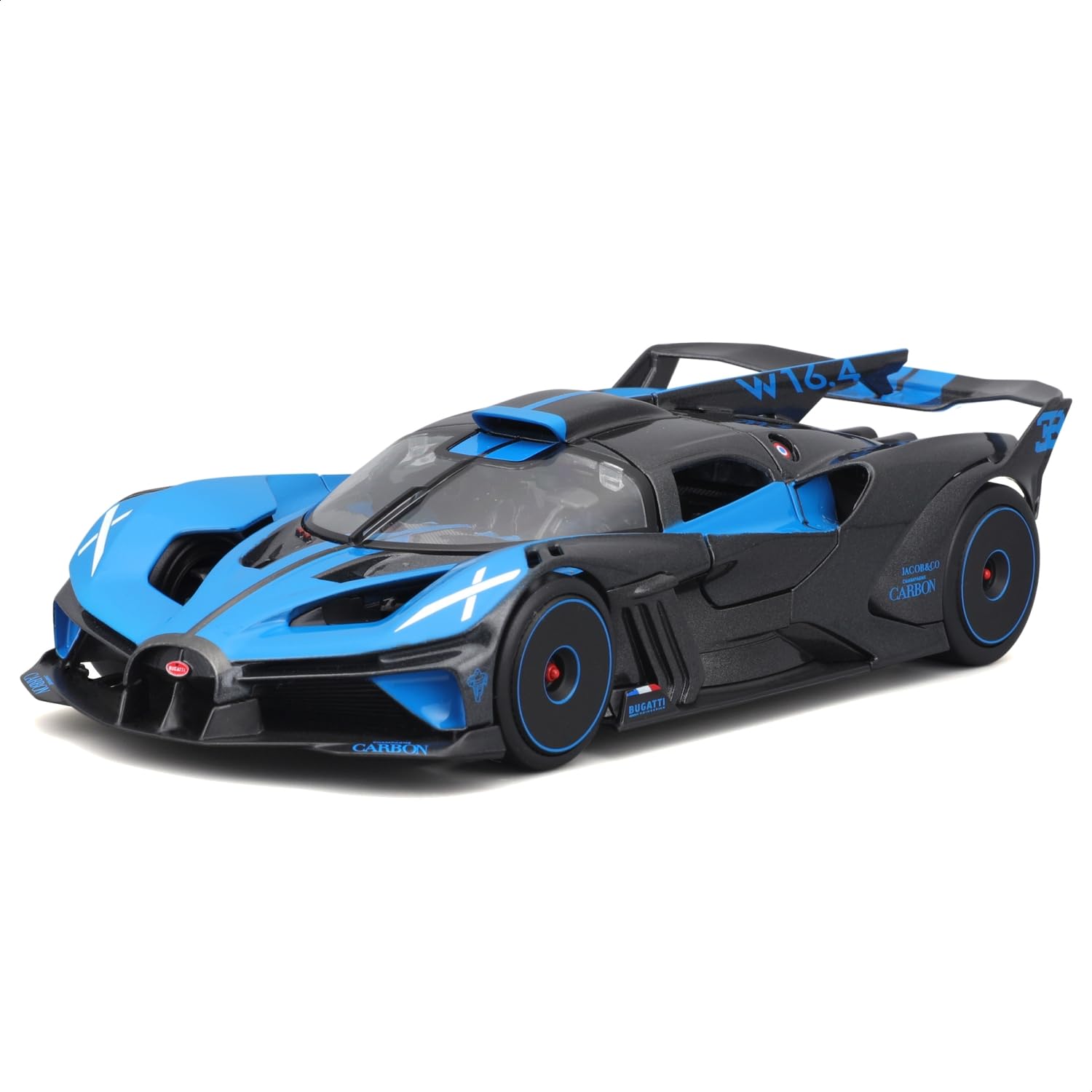 Maisto Bugatti Bolide 1:24 Scale Die-Cast Model Car - Blue | Opening Doors | Working Steering & Suspension