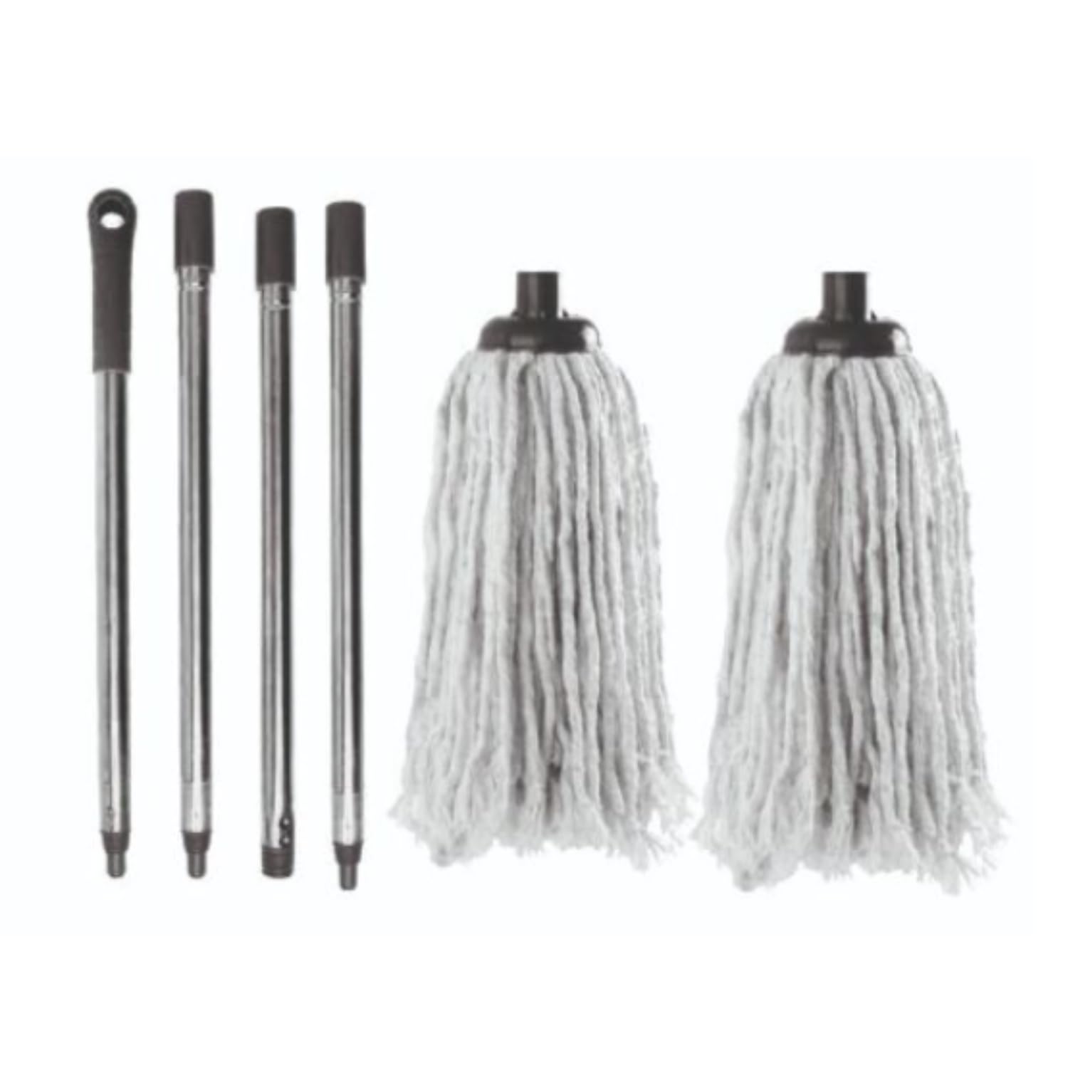 REQUISITE NEEDS 120cm Long Cotton String Floor Mop with Detachable Head and Adjustable Handle