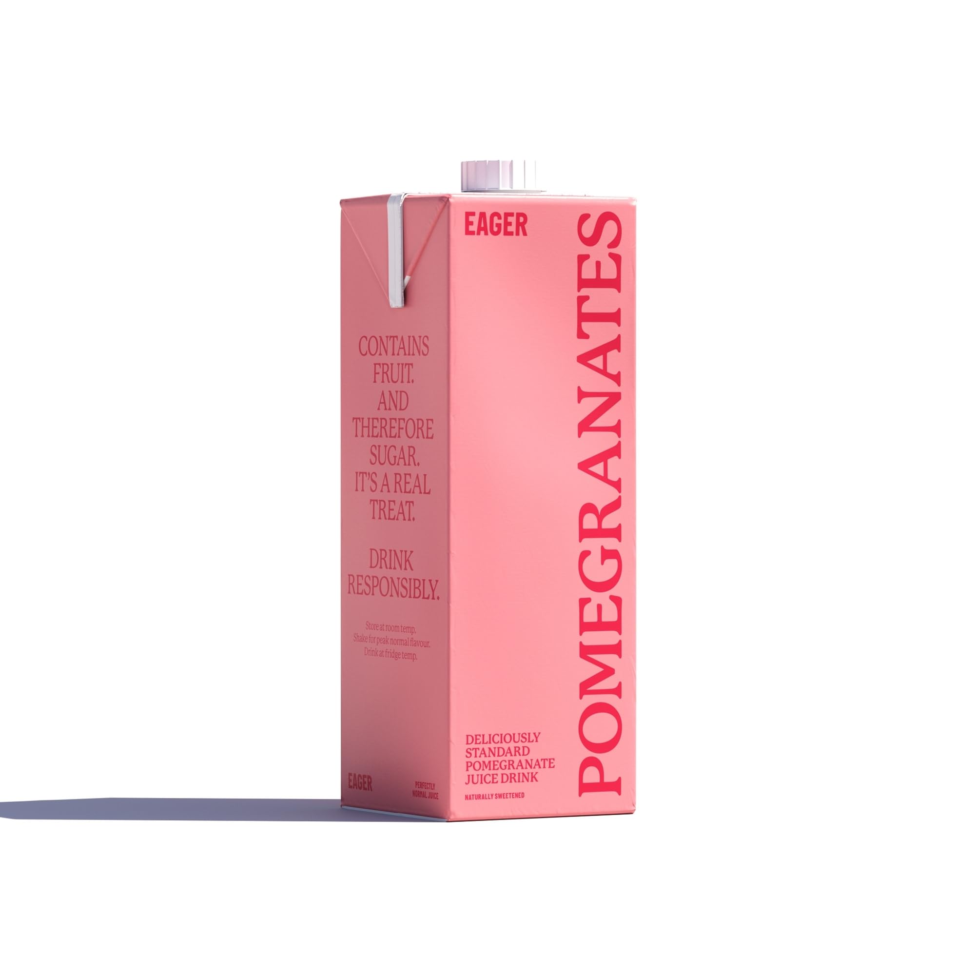 Eager Pomegranate Juice Drink - Naturally Sweetened Fruit Beverage, 29% Pomegranate from Concentrate