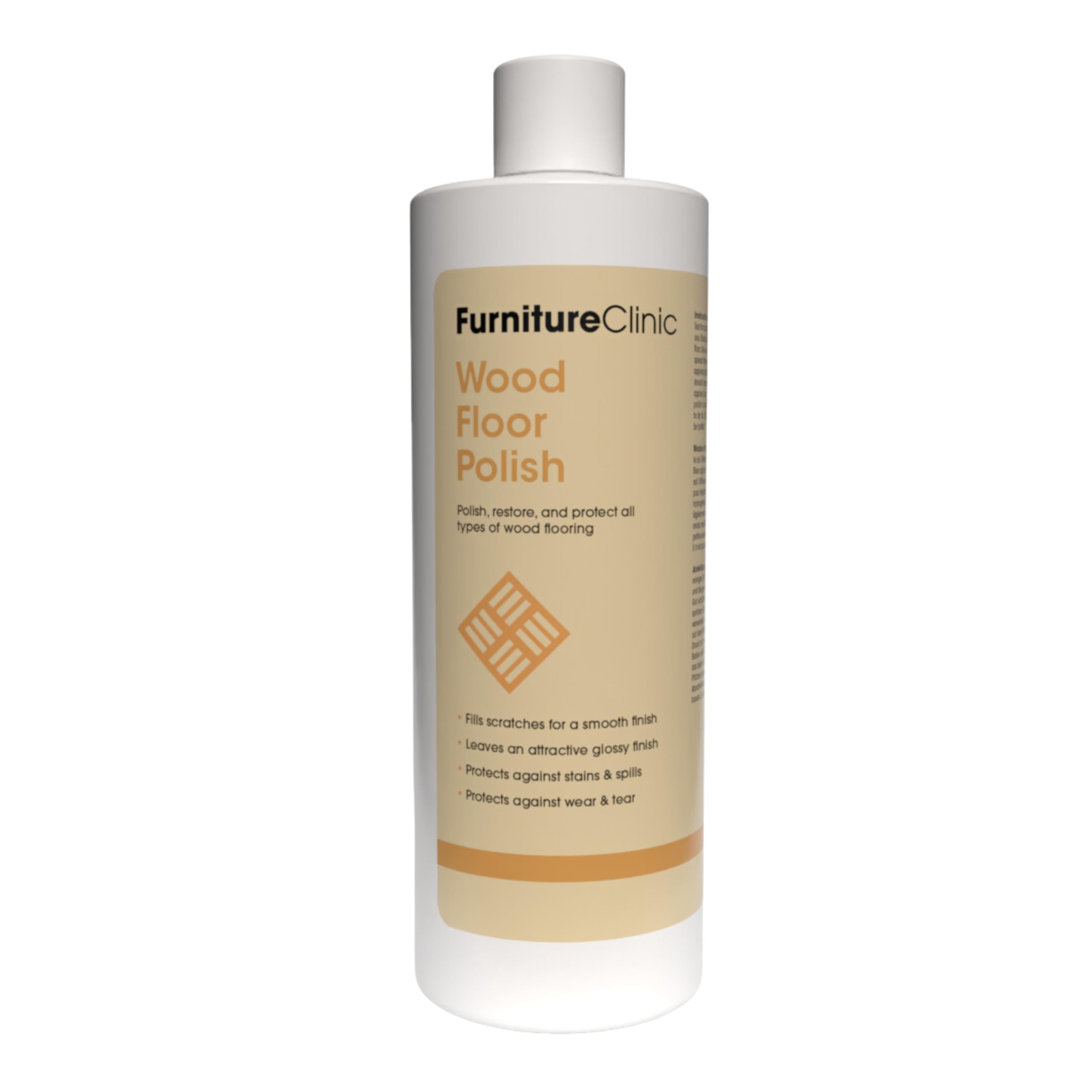 Furniture Clinic Wood Floor Polish - Glossy Finish & Stain Protection | 500ml Liquid 1