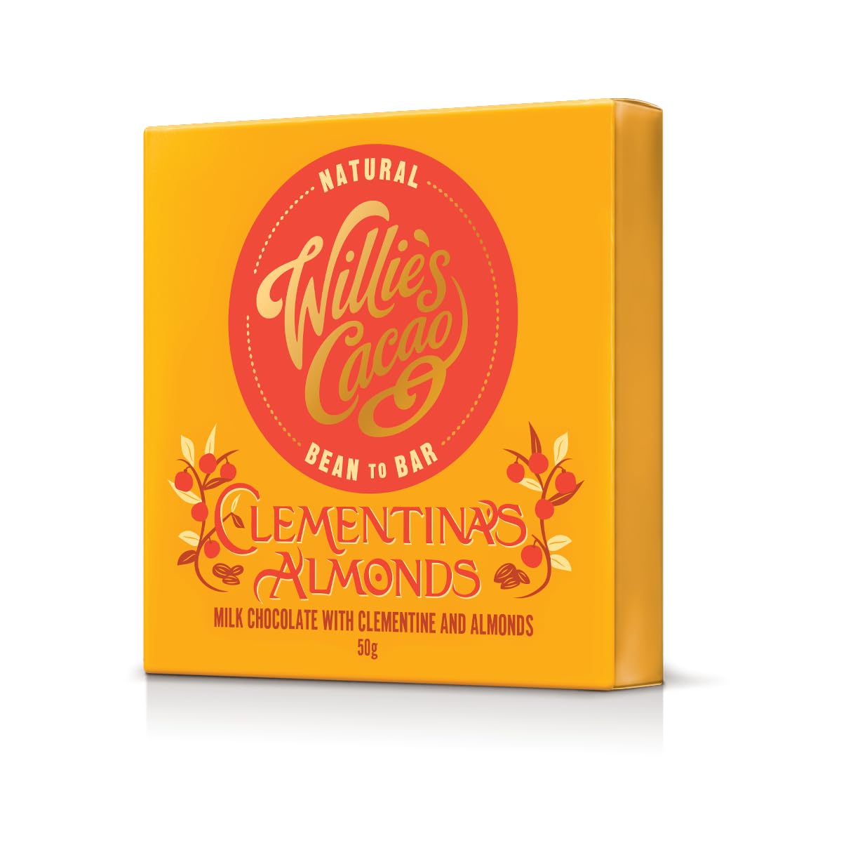 Willie's Cacao Bar - Clementina's Almonds Milk Chocolate with Clementine & Roasted Almond 50g 4