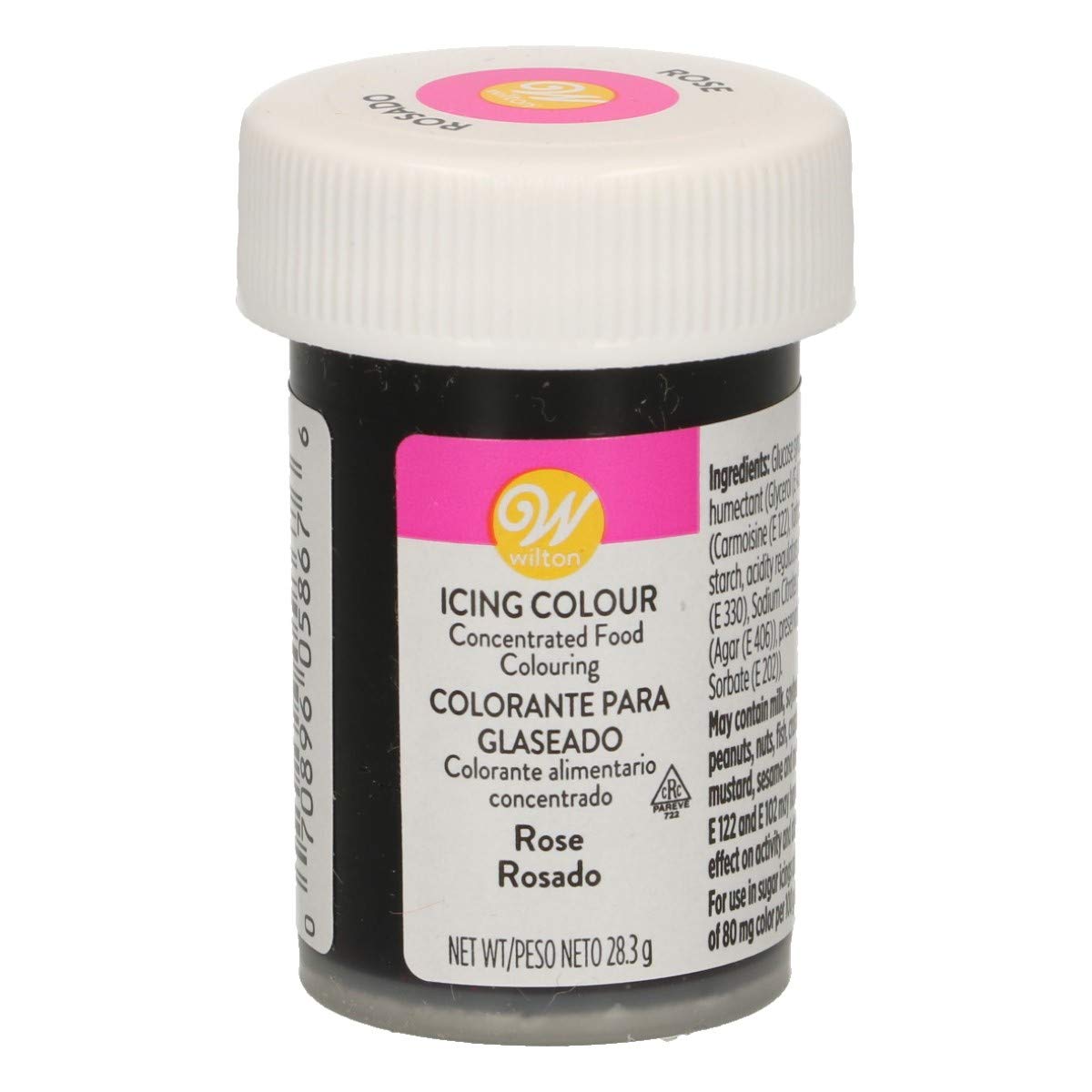 Wilton Rose Gel Icing Colour - Deep Rich Colour | Gel-Based Formula | 28.3g (1oz) Jar