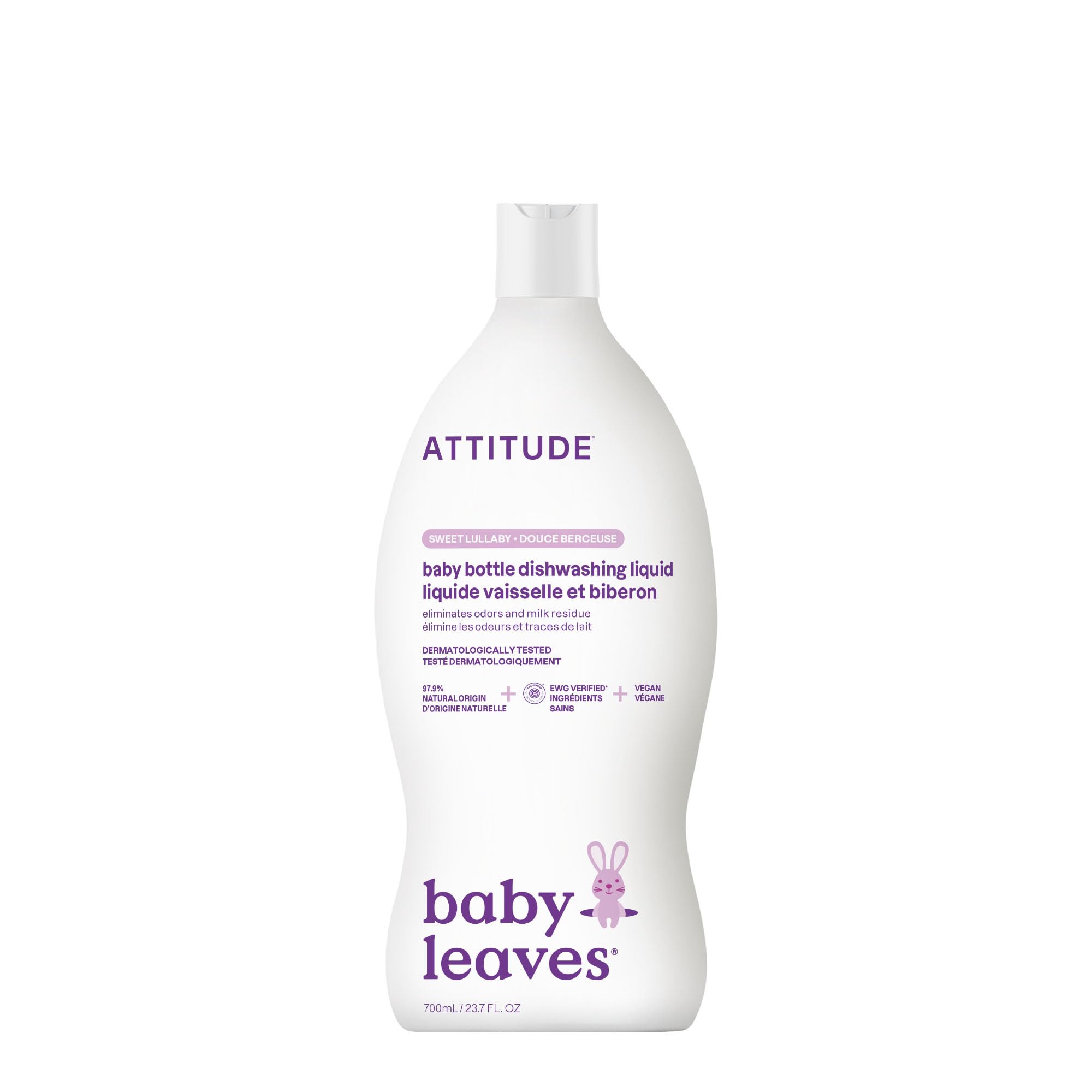 ATTITUDE Baby Washing-Up Liquid and Bottle Cleaner - EWG Verified, Sweet Lullaby Scent, 700 ml 1
