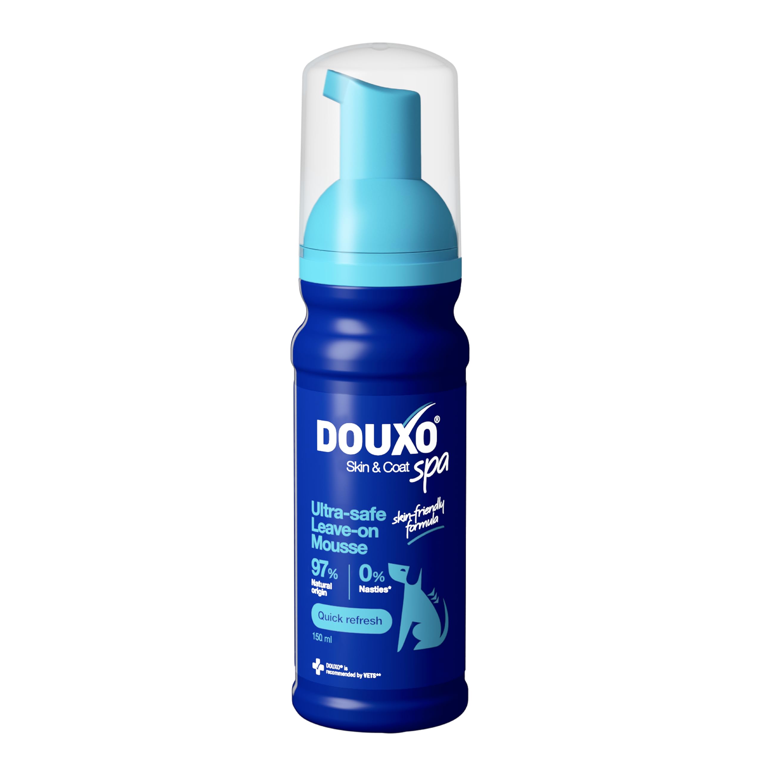 Douxo Skin & Coat SPA Quick Refresh Leave-on Mousse for Dogs - Waterless Cleansing, 150 ml