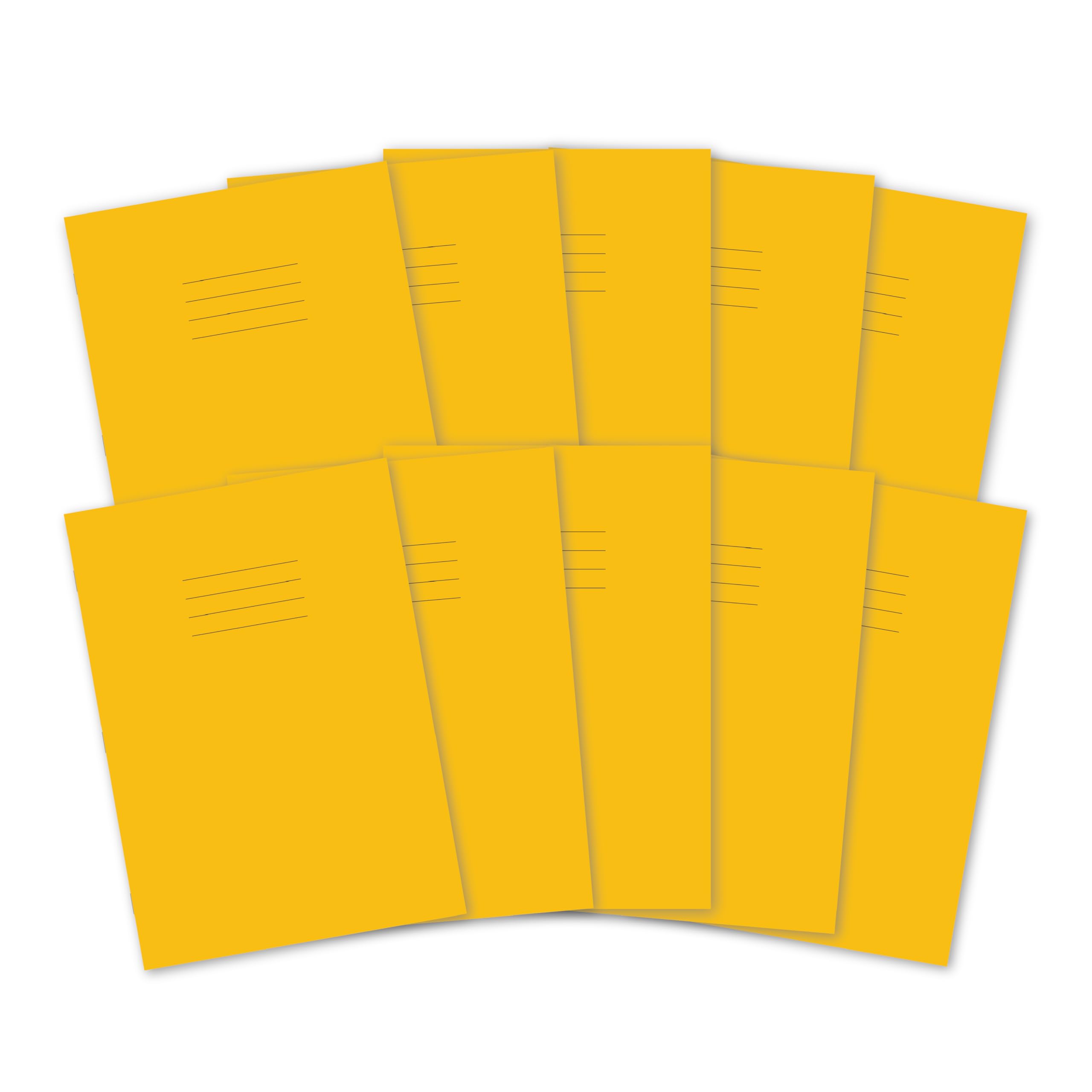 Hamelin A4 Lined Exercise Books - 48 Pages, 75 gsm Paper, Yellow | Pack of 10
