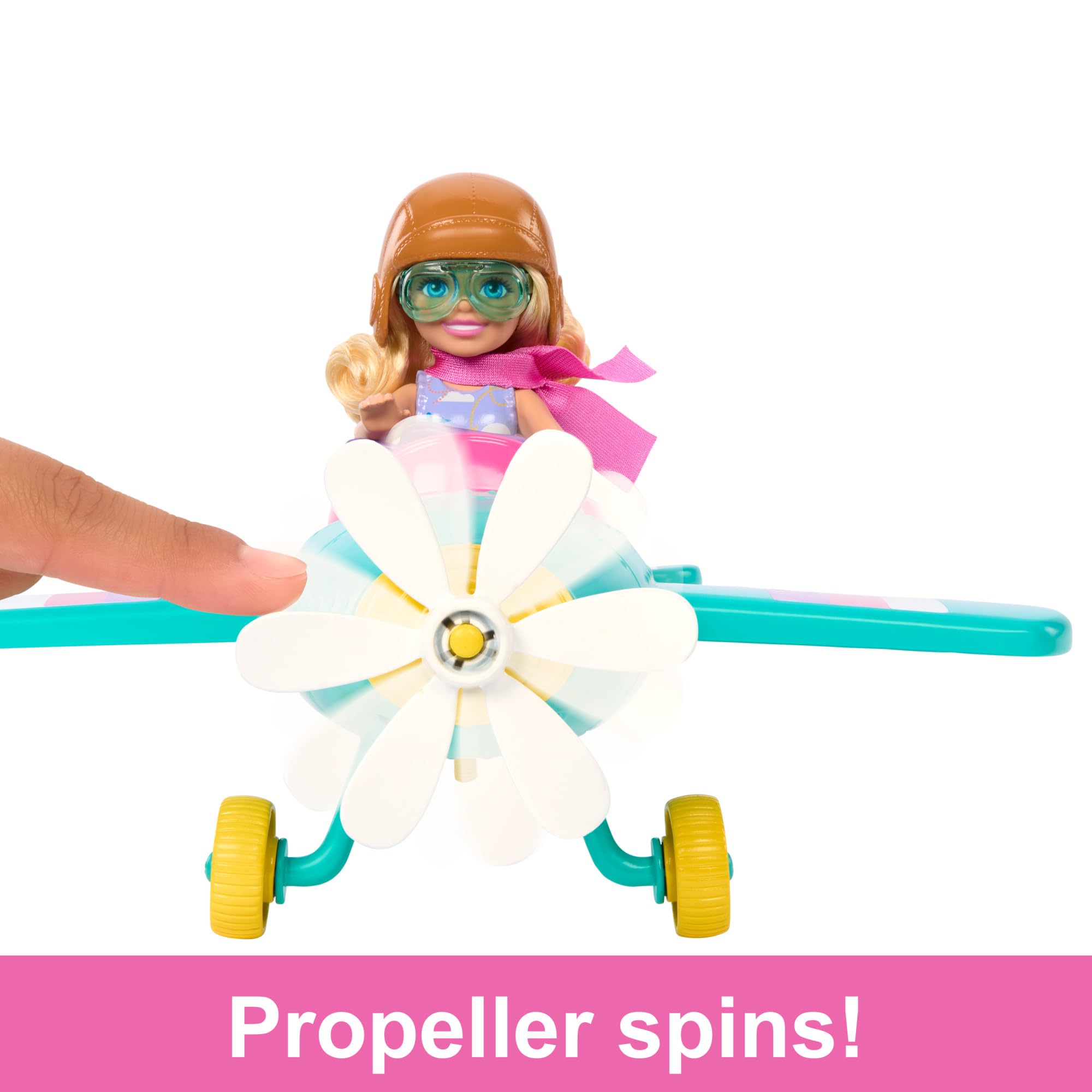 Barbie Chelsea Can Be… Doll & Plane Playset - Pilot Chelsea, Puppy, Spinner Propeller | Ages 3+ 2