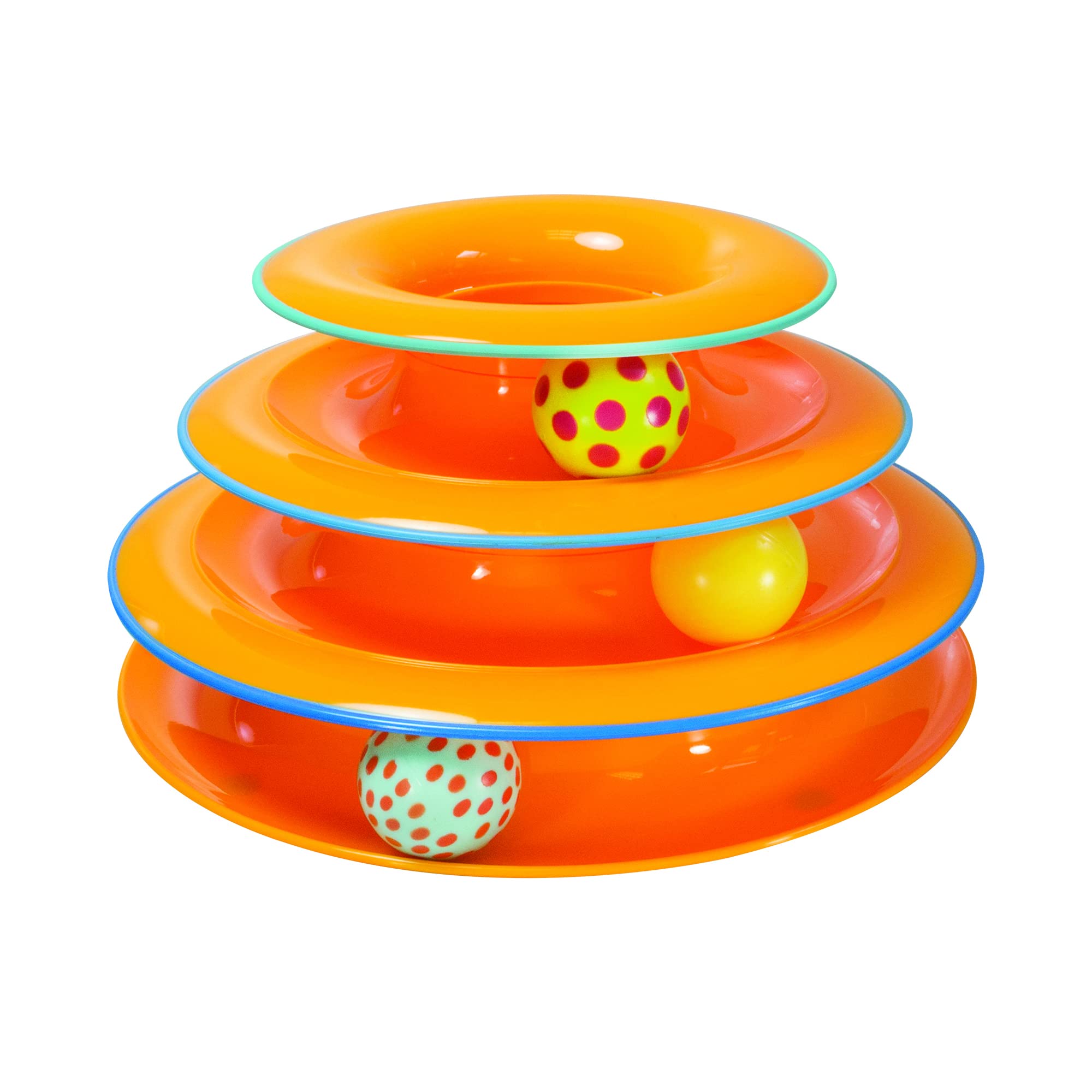 Catstages Tower of Tracks Cat Toy – 3-Level Interactive Ball Track Game for Cats 1