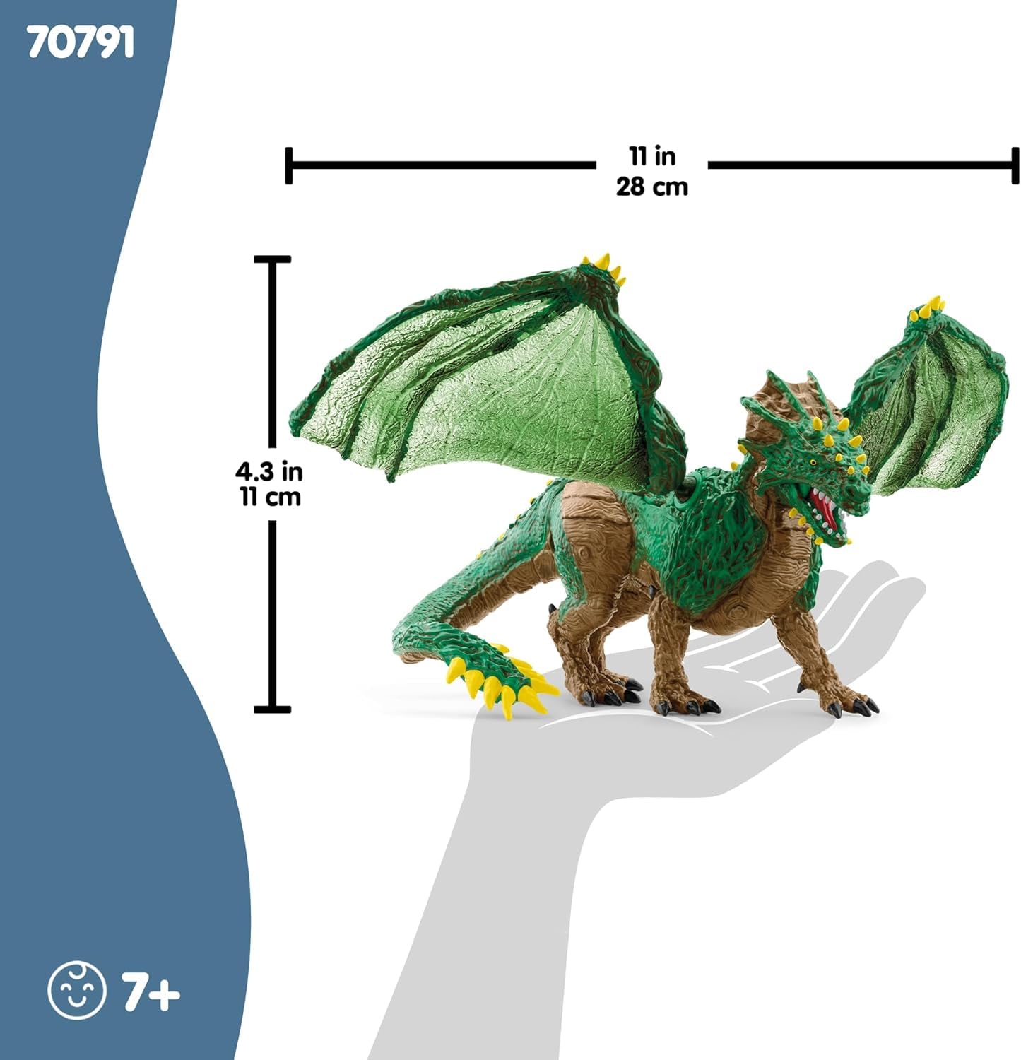 Schleich 70791 Eldrador Creatures Jungle Dragon Figurine - Hand-Painted Fantasy Action Figure for Kids 7+ 13