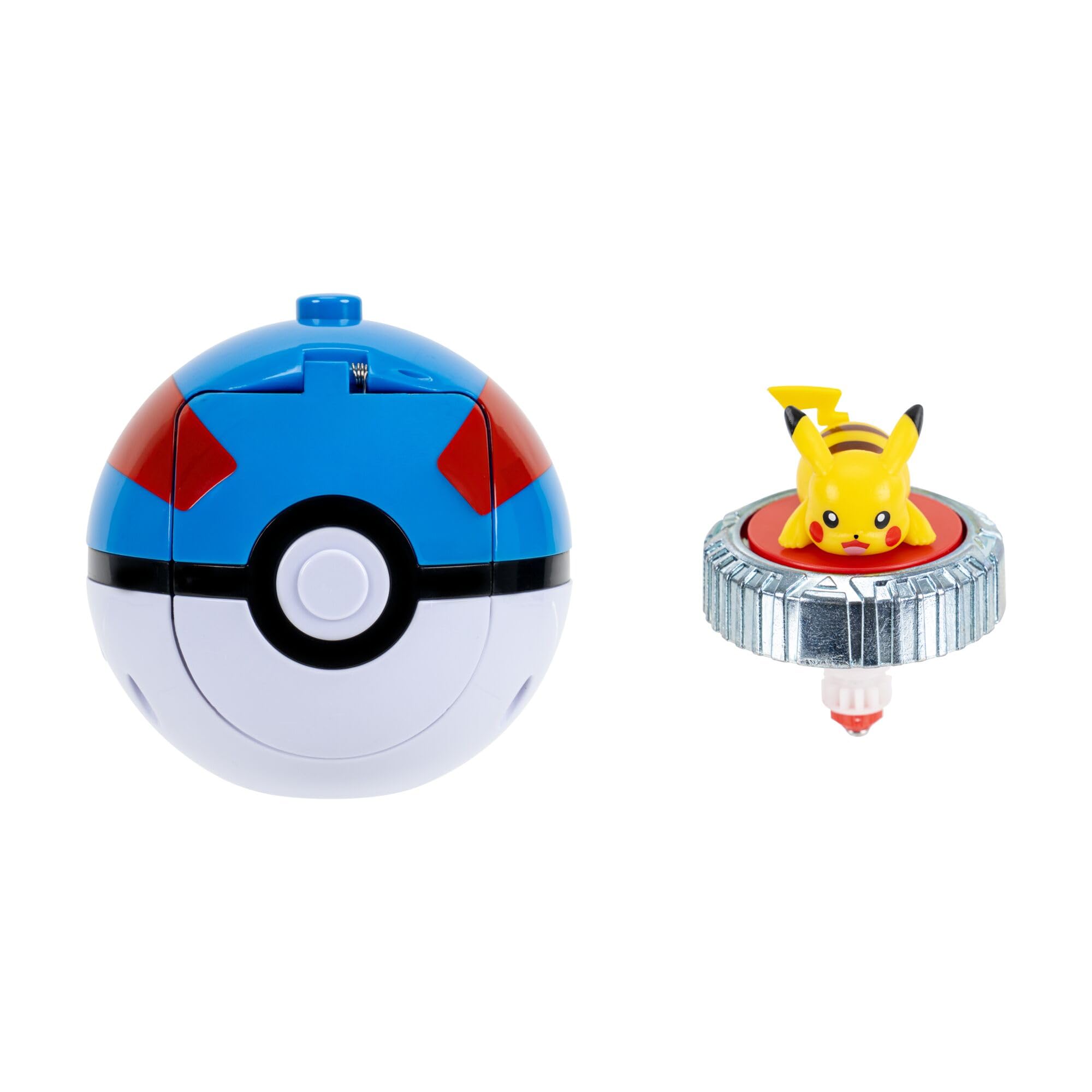 Pokémon Pikachu Battle Spinner Pack - Includes Pikachu Battle Spinner & Poké Ball Spinner Launcher | Ages 4+