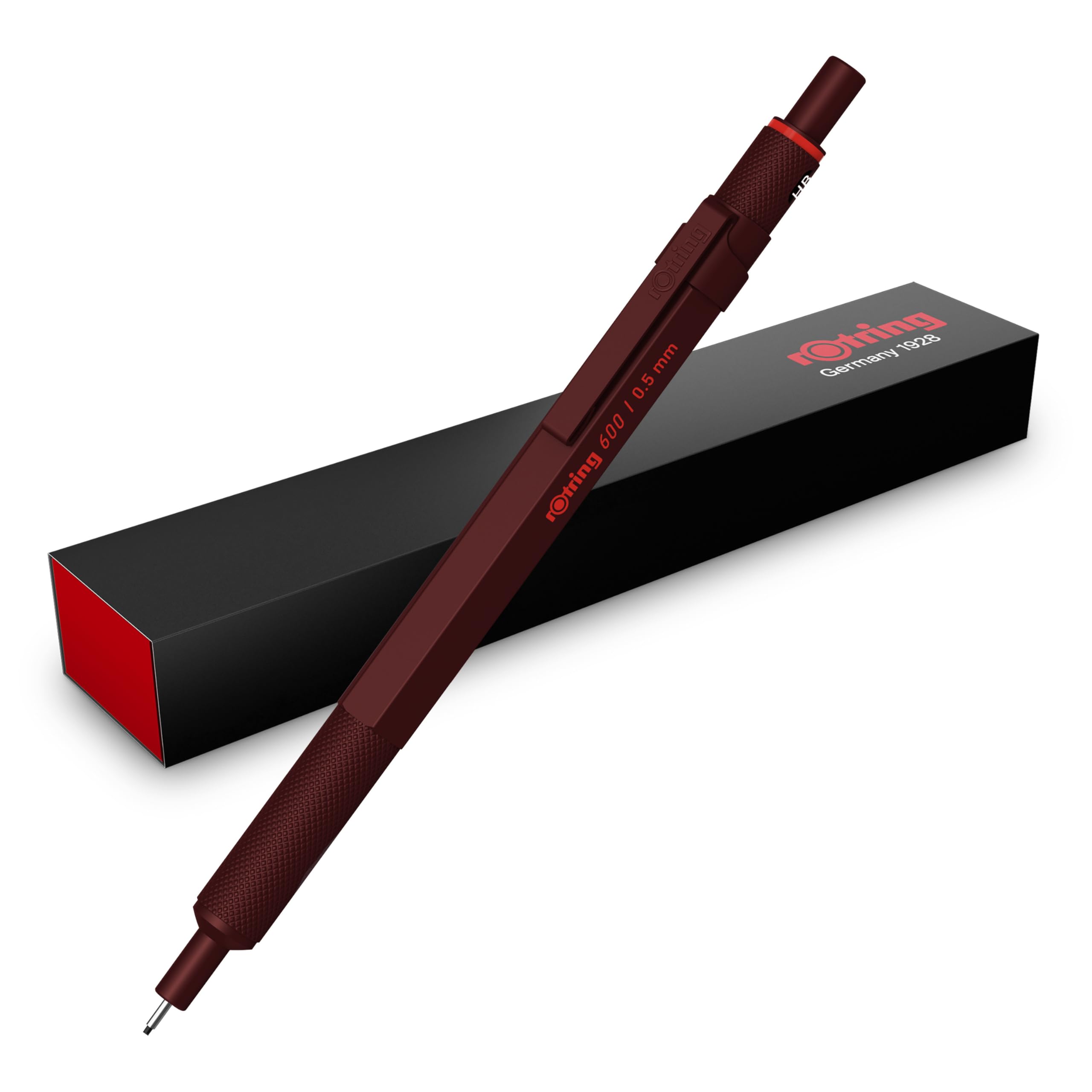 rOtring 600 Mechanical Pencil - 0.5mm HB Lead | All-Metal Body | Chocolate Truffle