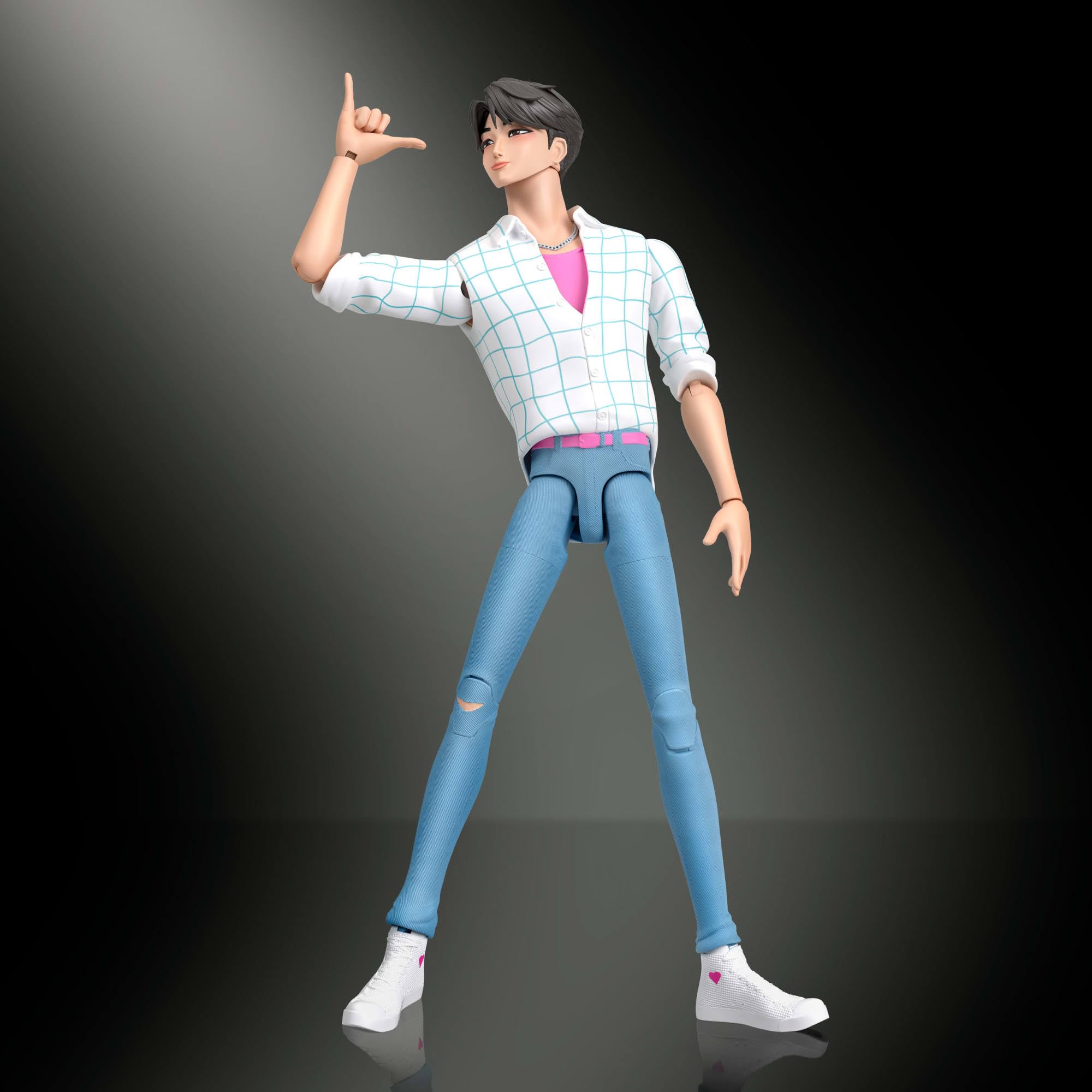 Mattel KPop Demon Hunters Jinu 6.7-inch Action Figure - 18 Points of Articulation | Multicolor Plastic | Ages 4+ 3