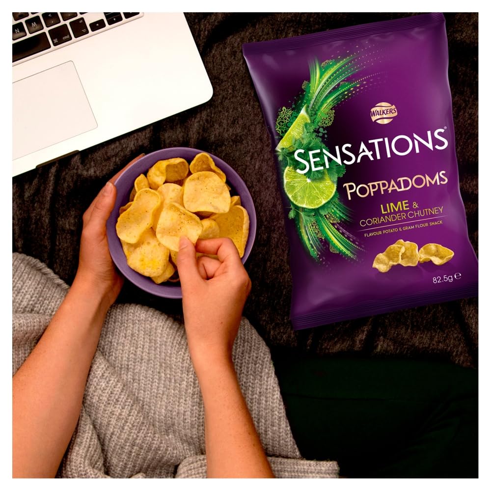 Sensations Lime and Coriander Chutney Sharing Poppadoms, 82.5g 5