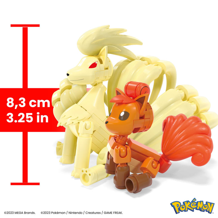 MEGA Pok�mon Action Figure Building Toys, Vulpix Evolution set with 145 Pieces and Ninetales, 2 Poseable Characters, Gift Idea for Kids, HTH79